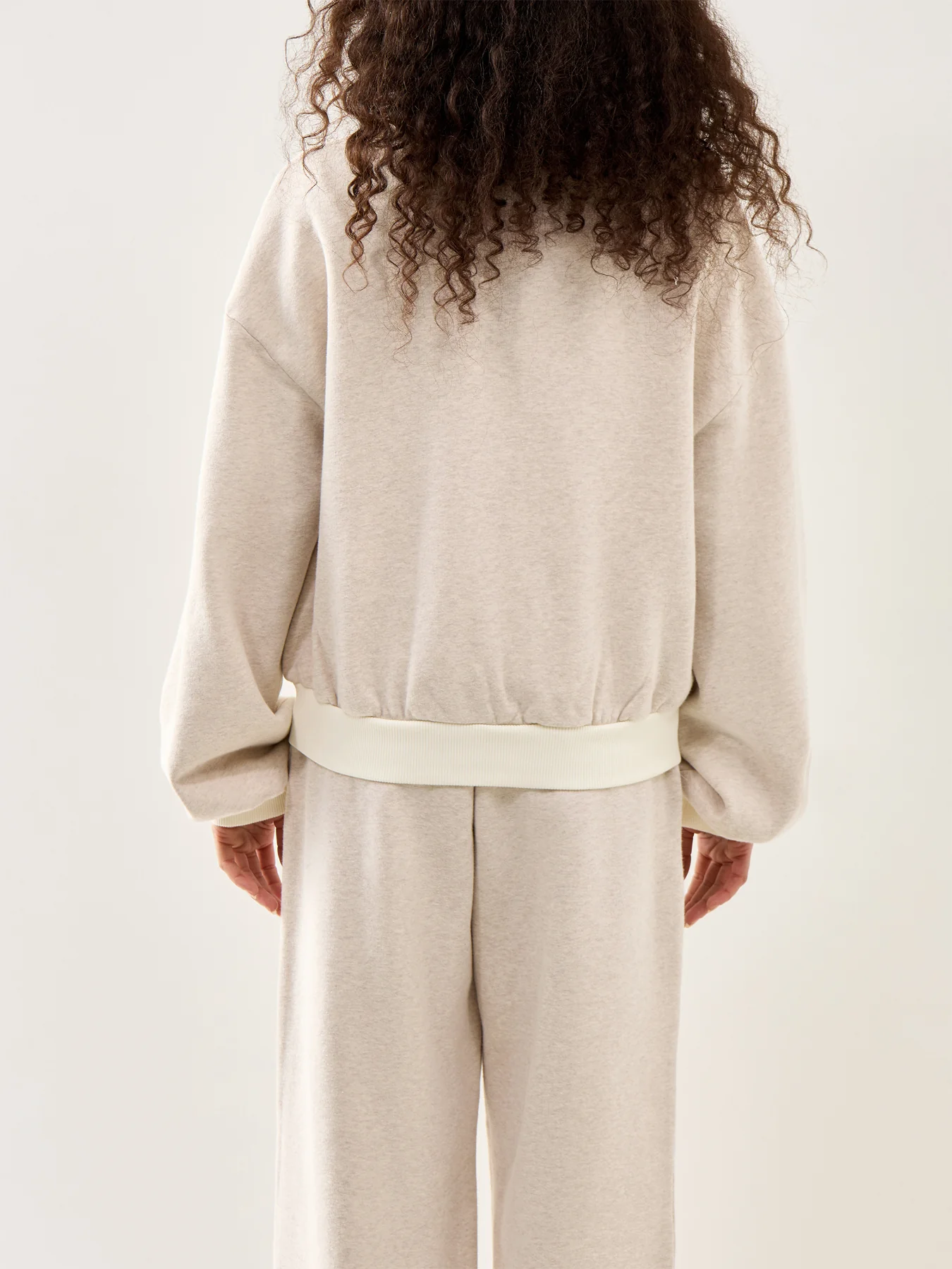 Josefina Contrast Rib Zip Sweat Grey - Image 5