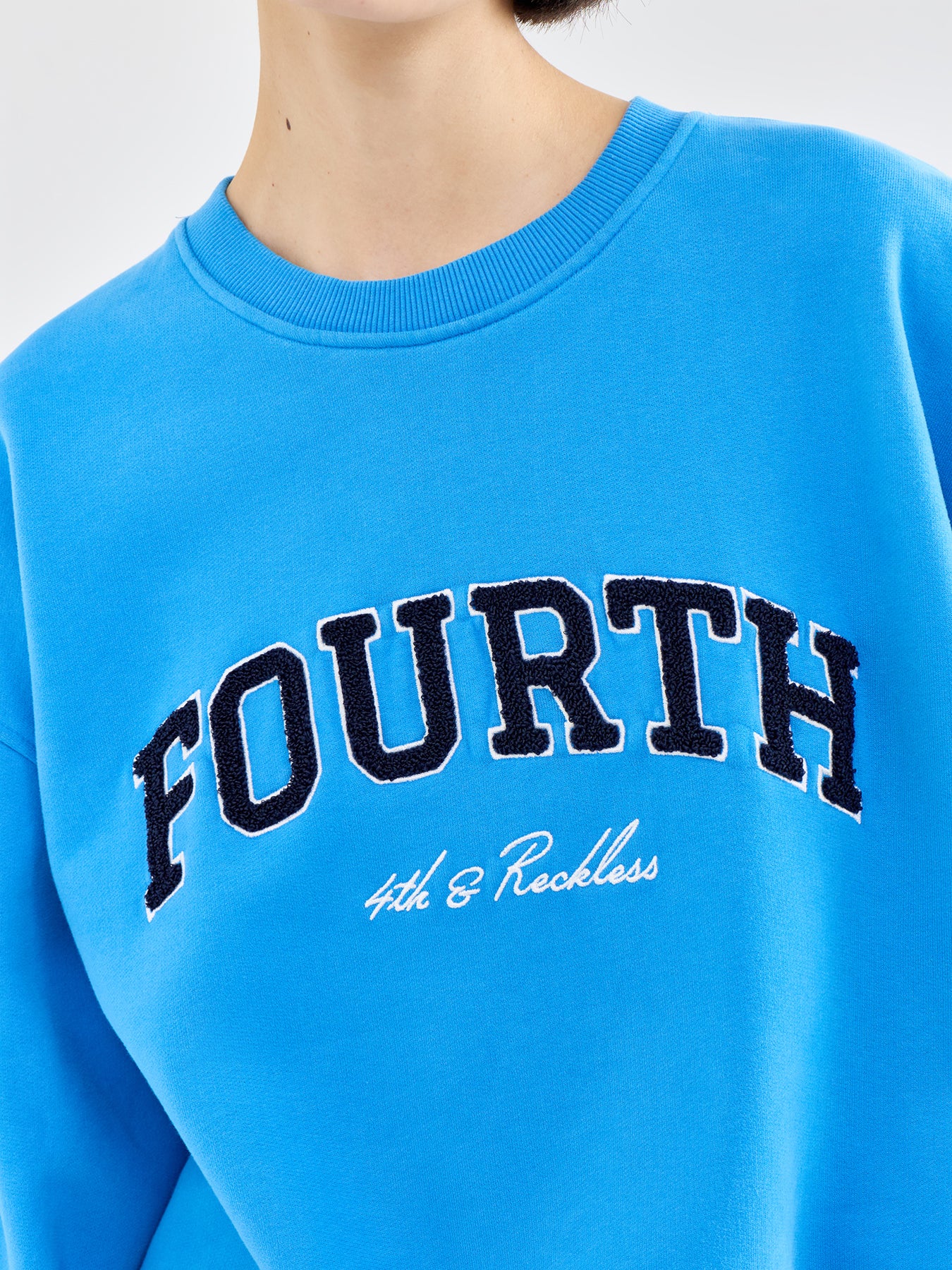 Leon Cotton Sweatshirt Blue - Image 3