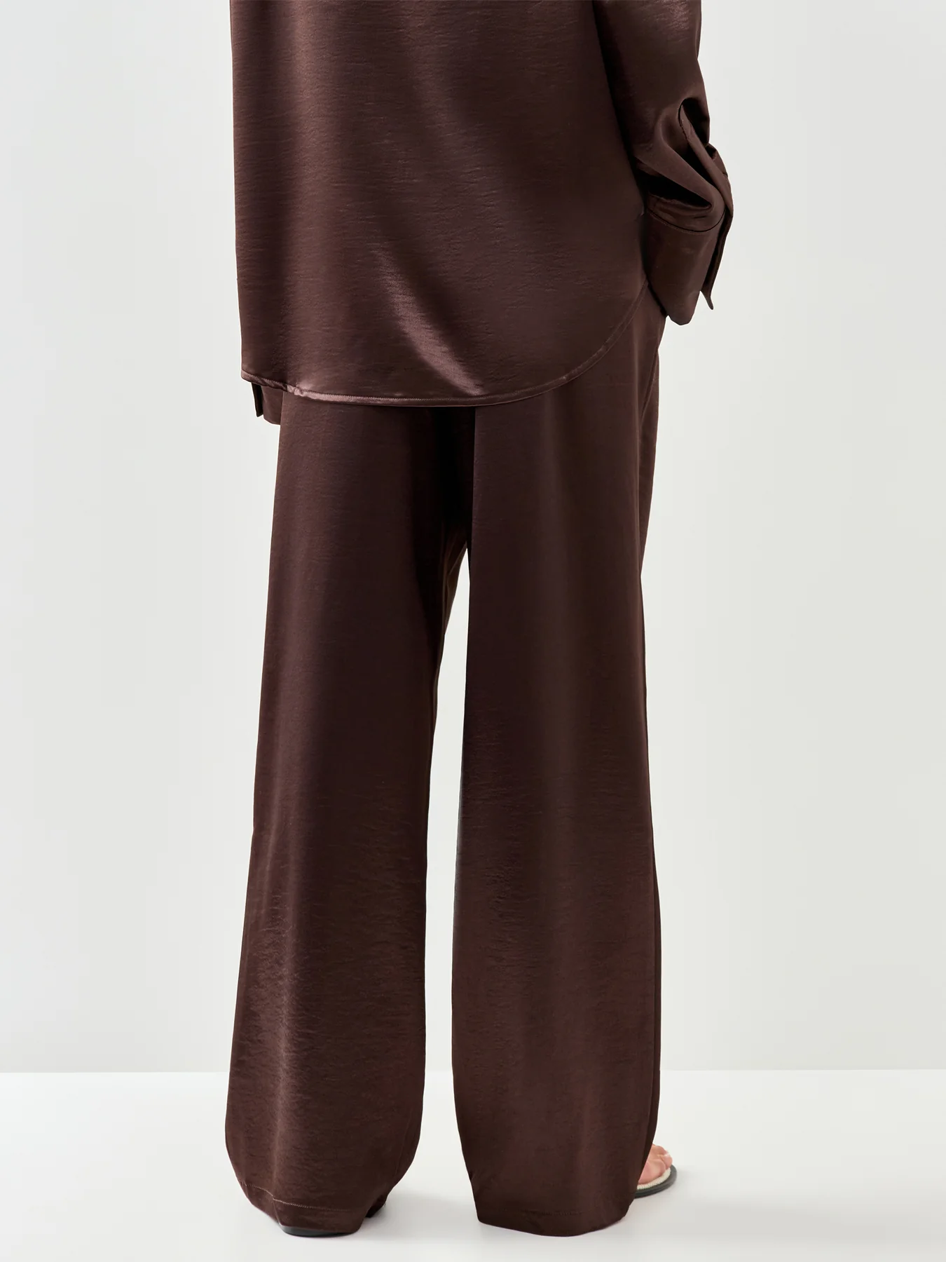 Zelda Satin Trouser Brown - Image 5