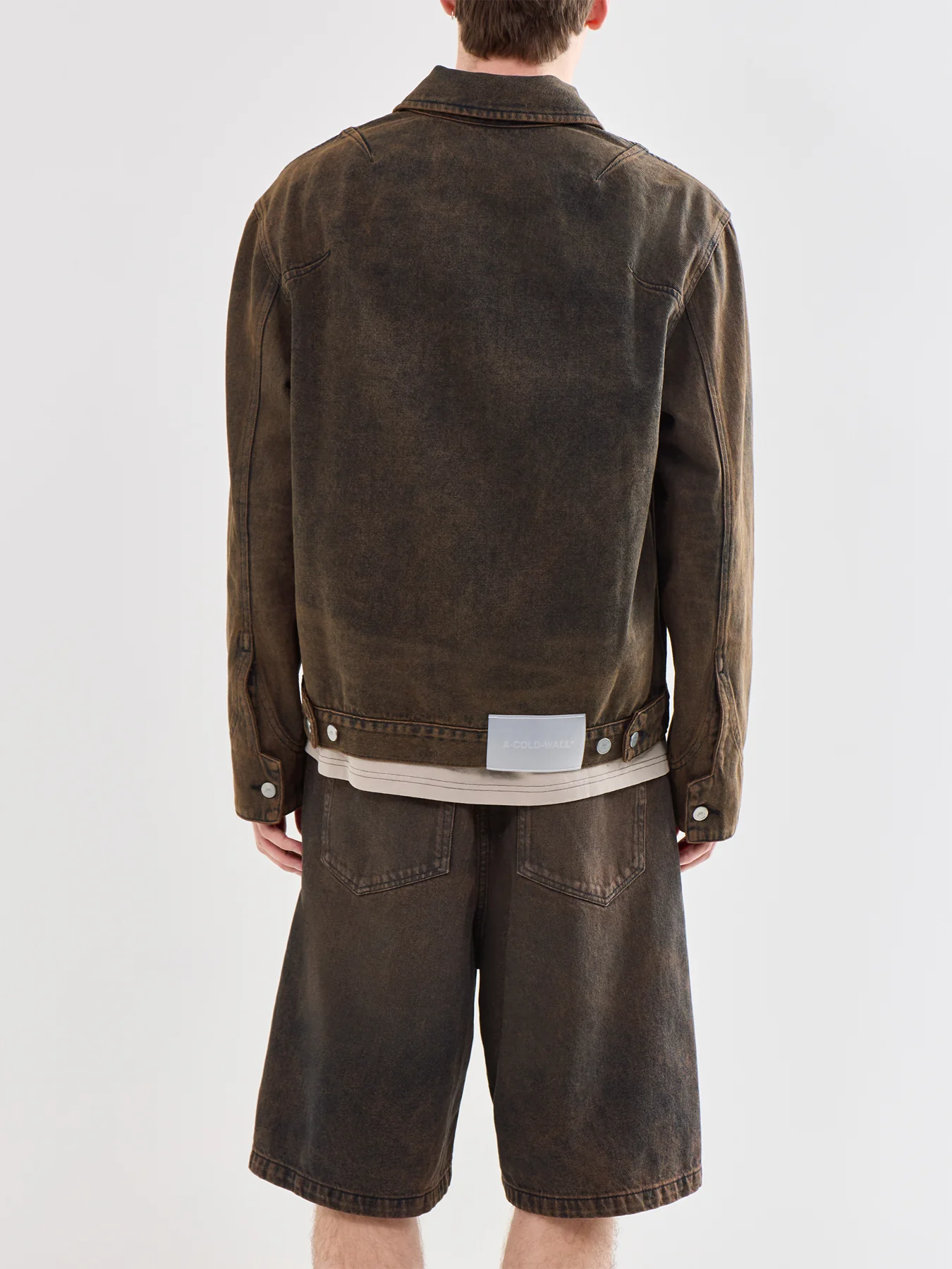 Organic Cotton Denim Jacket Brown - Image 5