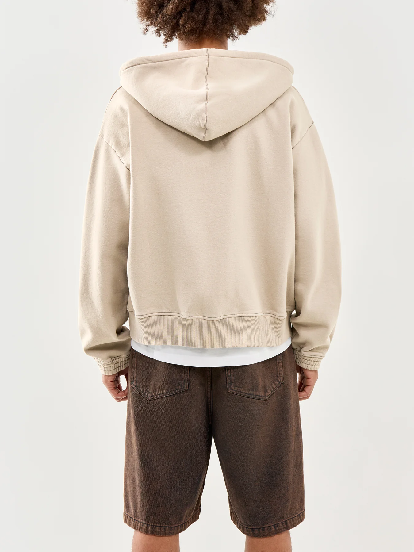 Millbank Zip Hoodie Beige - Image 5