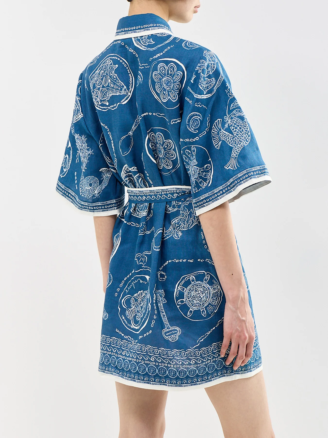 Lucky Mini Shirt Dress Blue - Image 5