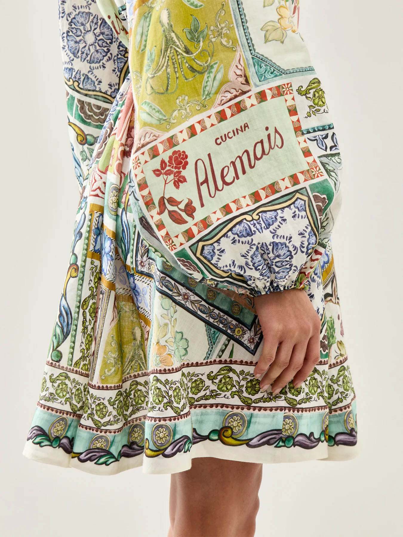 Tommasina Mini Dress Linen White - Image 3