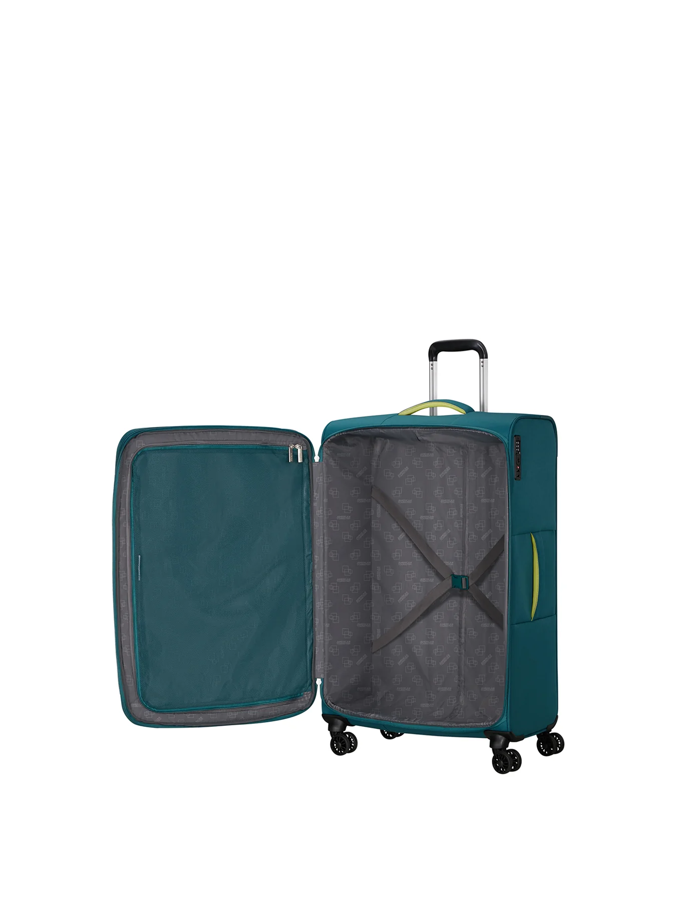 Cloudrider Large Expandable Spinner Suitcase Misty Teal 49cm - Image 2