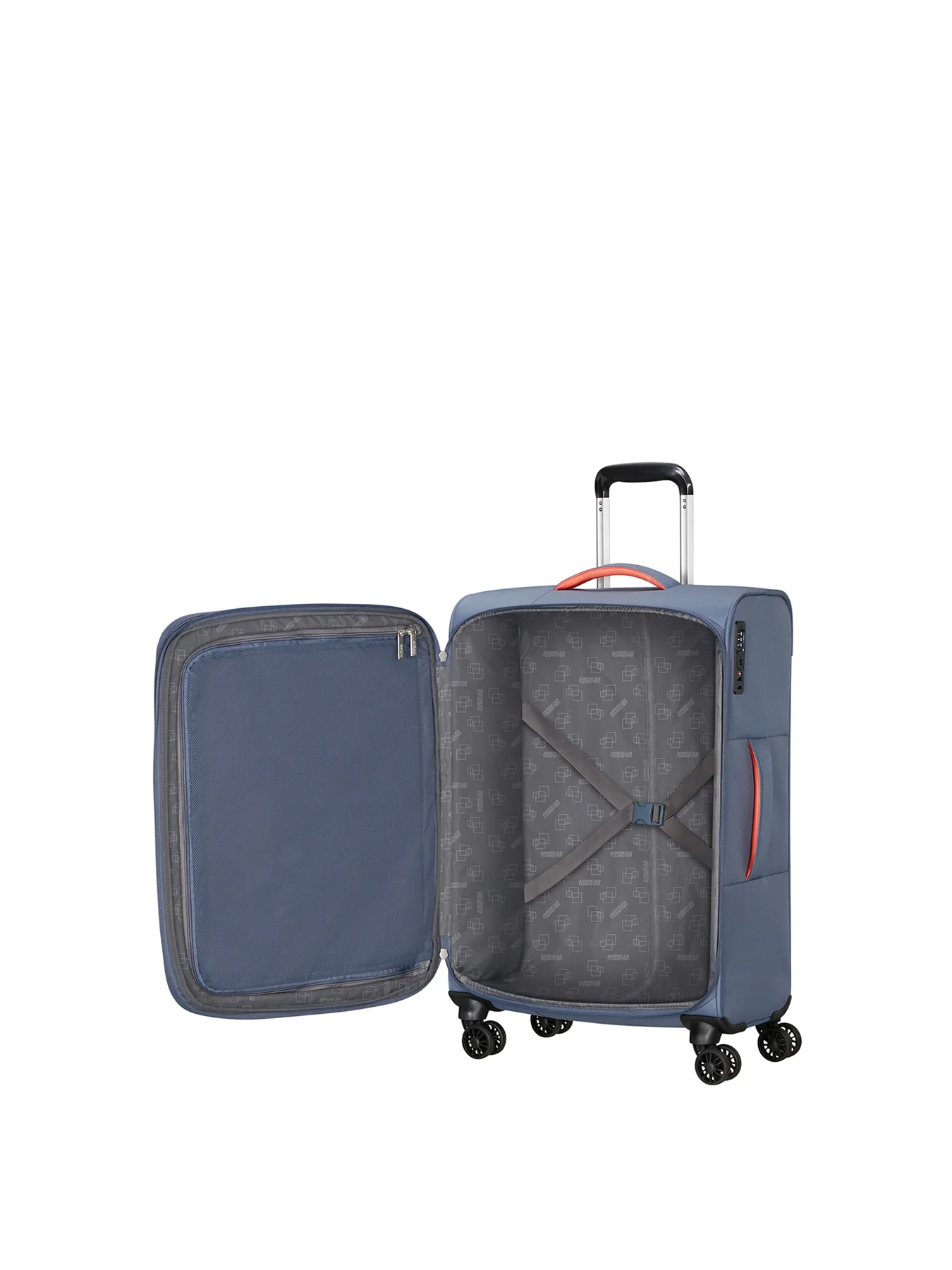 Cloudrider Medium Expandable Spinner Suitcase Stone Blue 49cm - Image 3