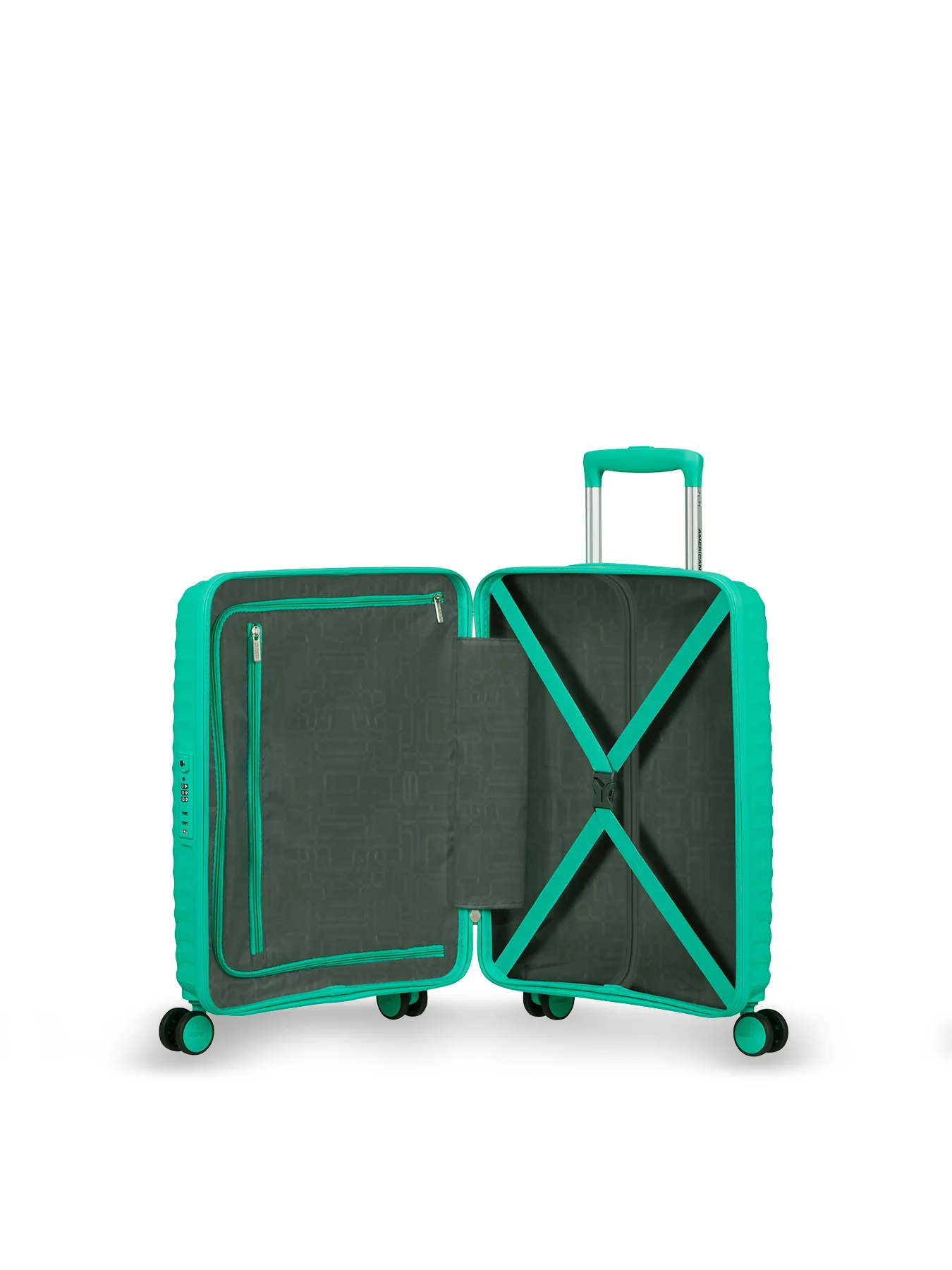 Diablast 68cm Expandable Spinner Suitcase Cyber Aqua - Image 3