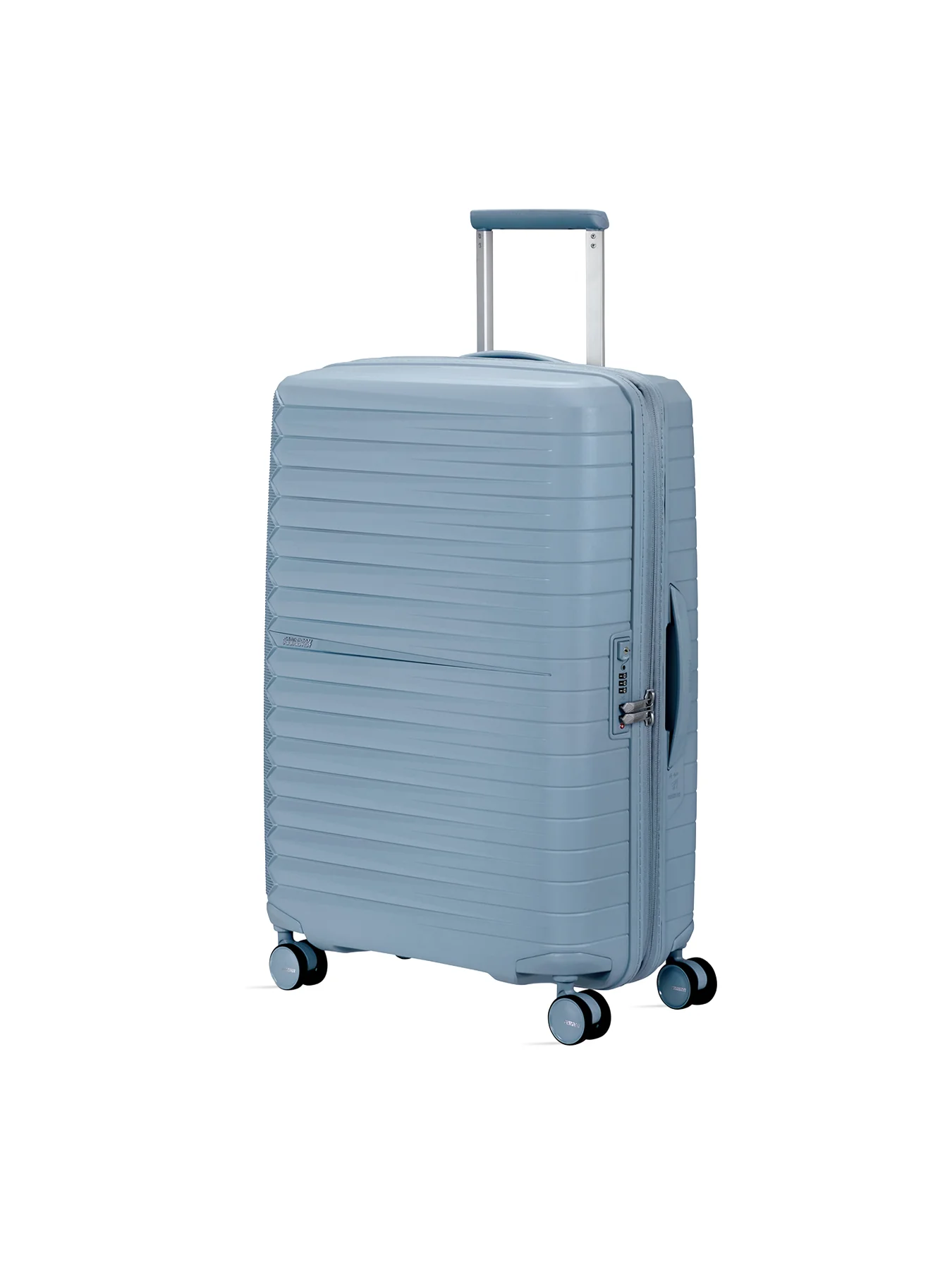 Medium Spinner Suitcase Steel 68cm Blue