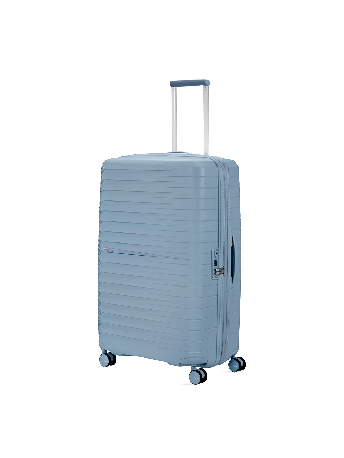 Large Spinner Suitcase Steel 70cm Blue