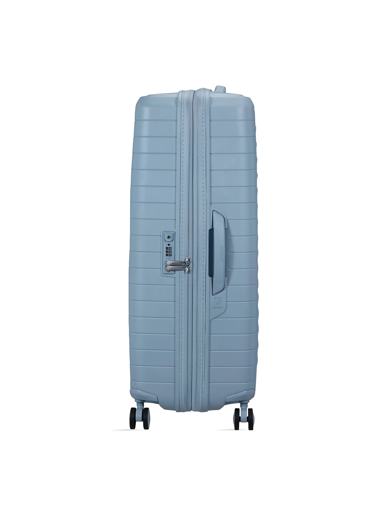 Large Spinner Suitcase Steel 70cm Blue - Image 3