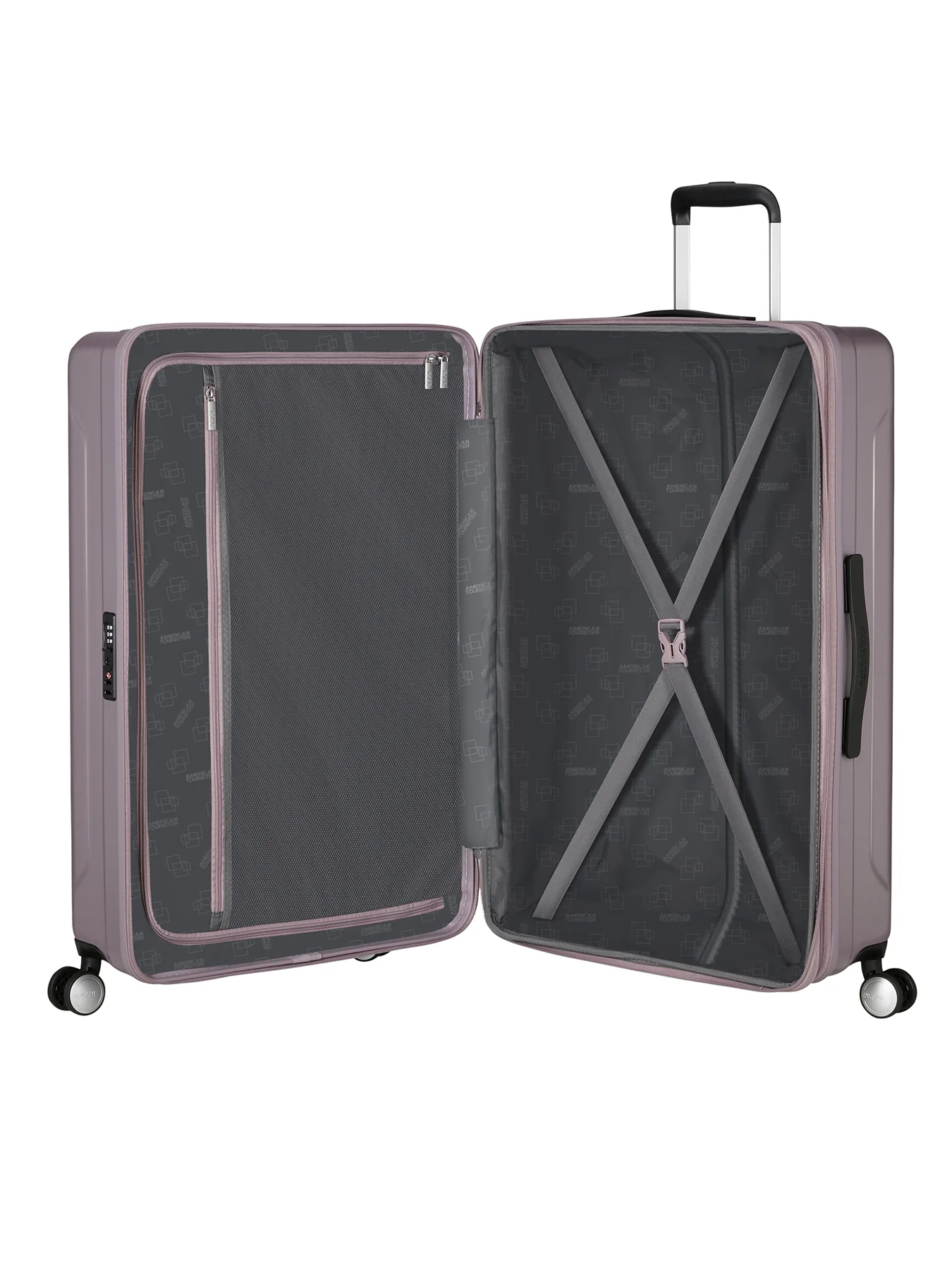 Skyrail Large Suitcase 77cm Expandable Spinner TSA Pink - Image 3