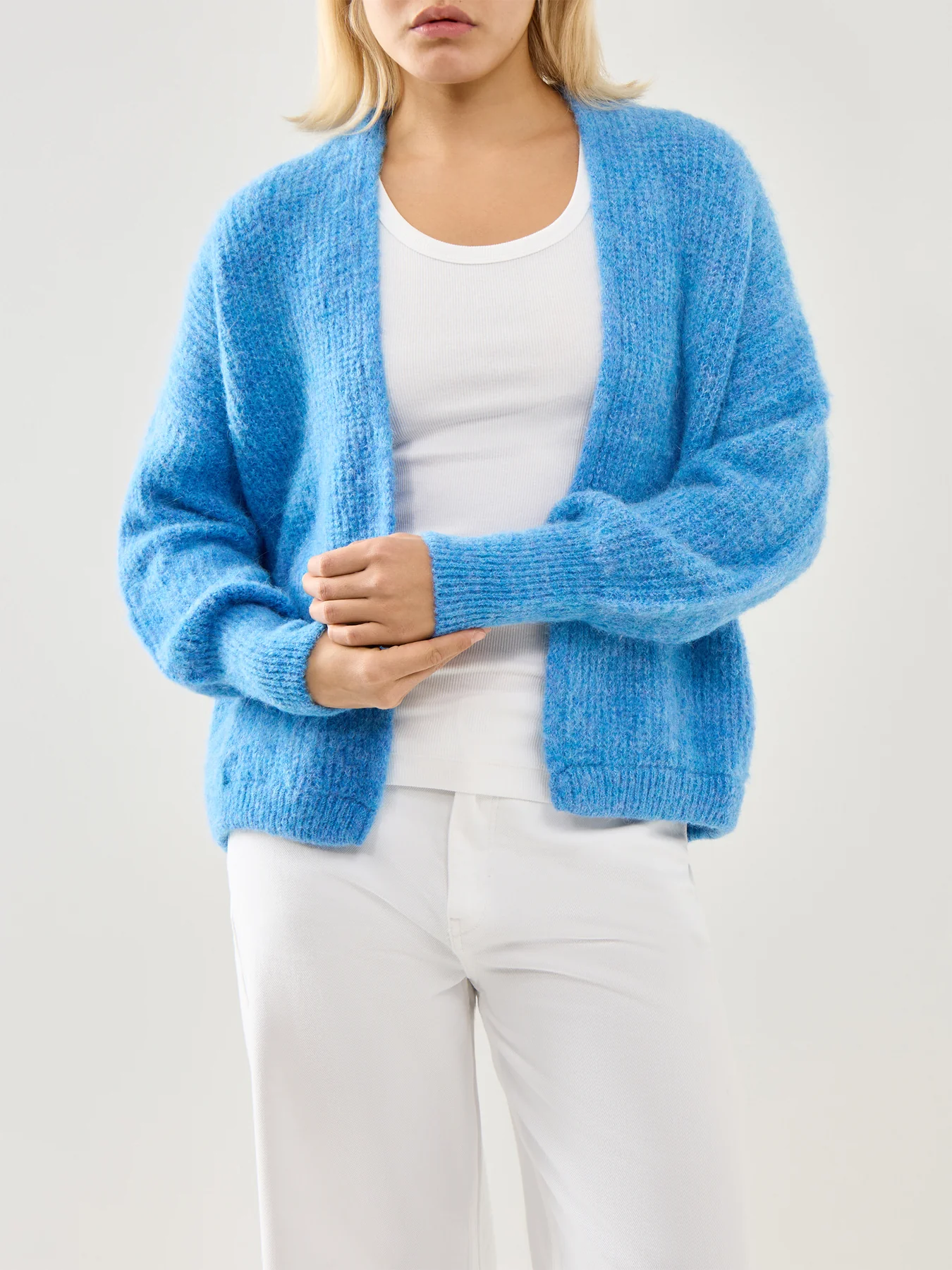 East Cardigan Celeste Chine Blue - Image 4
