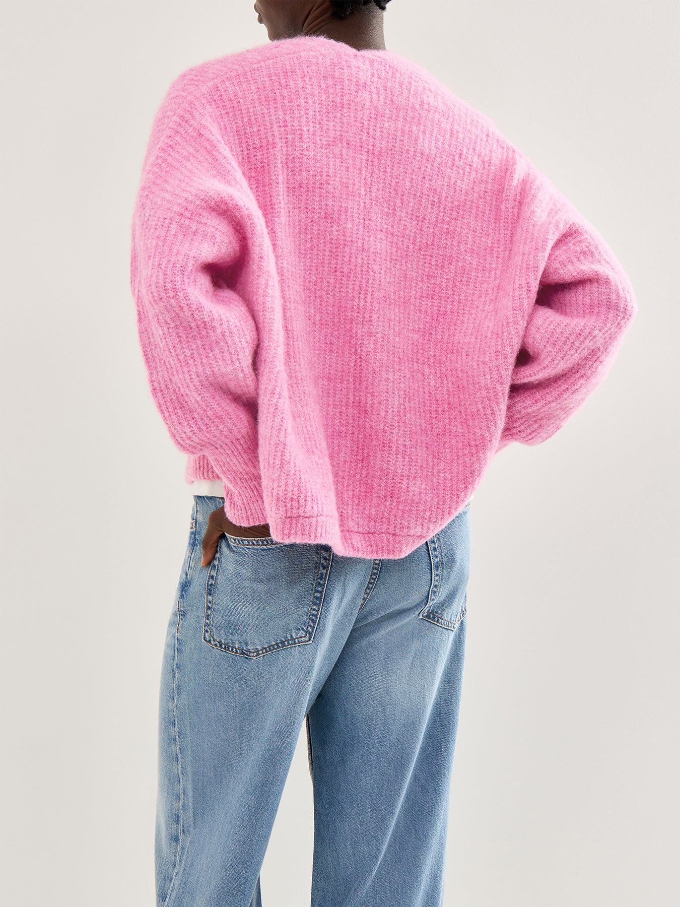 East Wool Cardigan Pink - Image 5