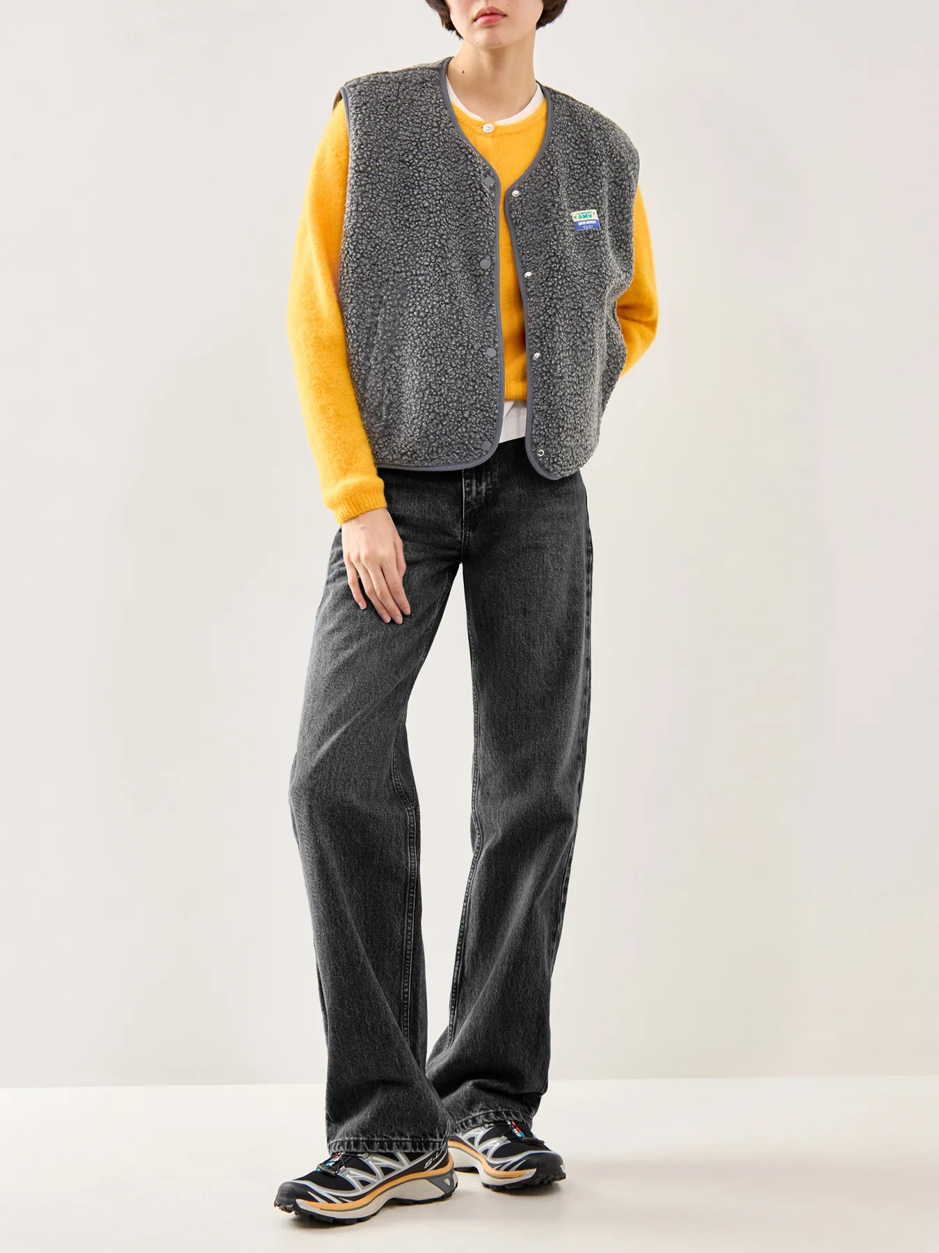 Hoktown Wool Gilet Charcoal - Image 2