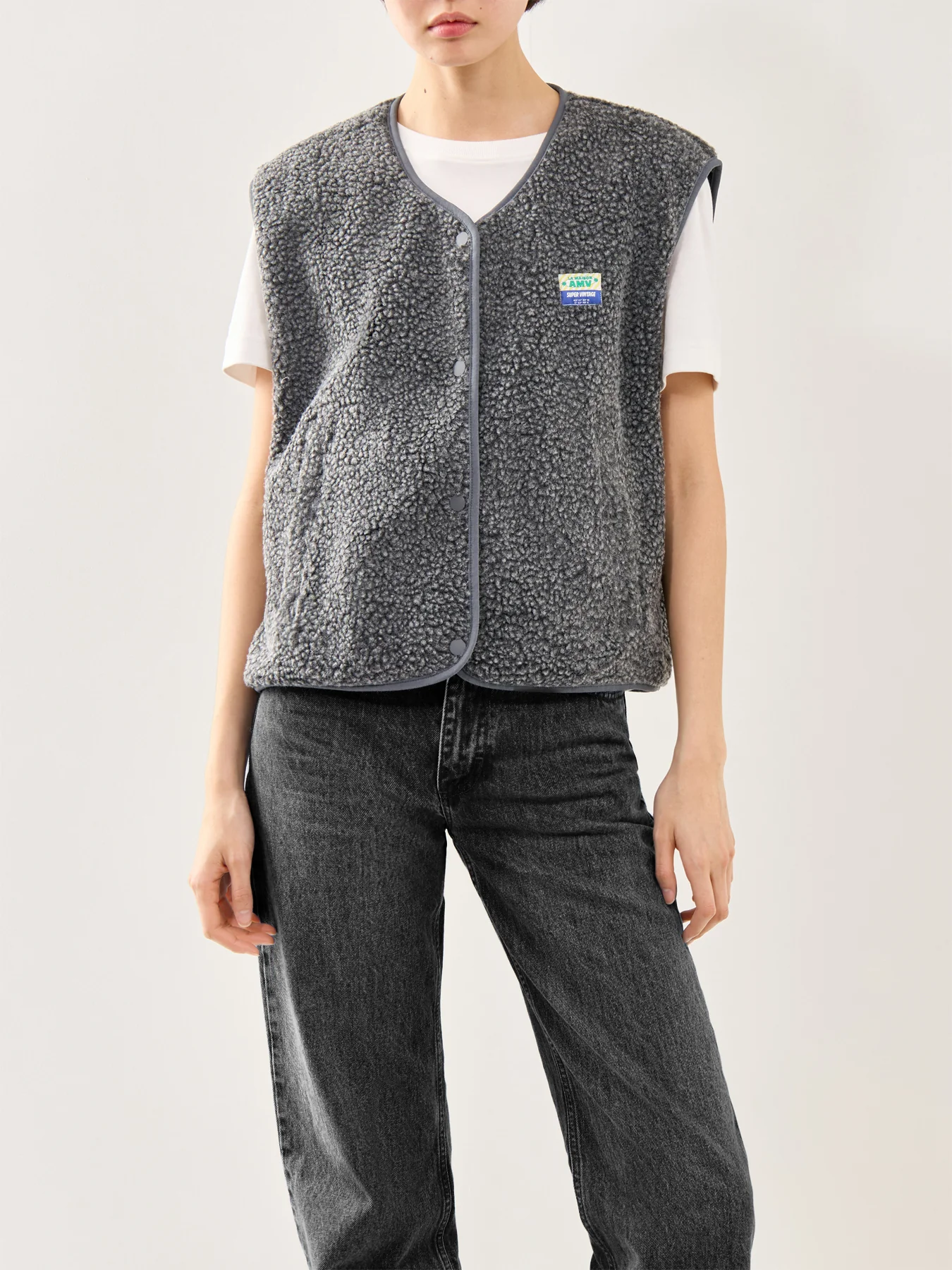 Hoktown Wool Gilet Charcoal - Image 4