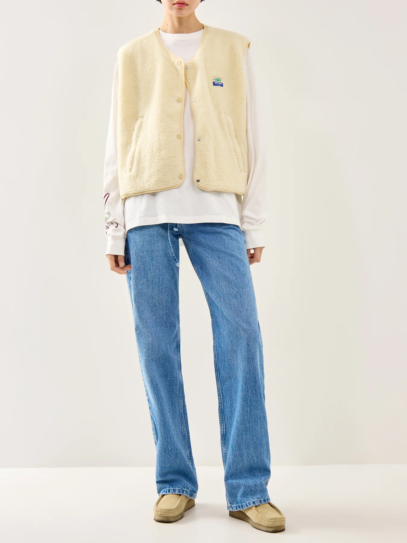 Hoktown Wool Gilet Cream - Image 2