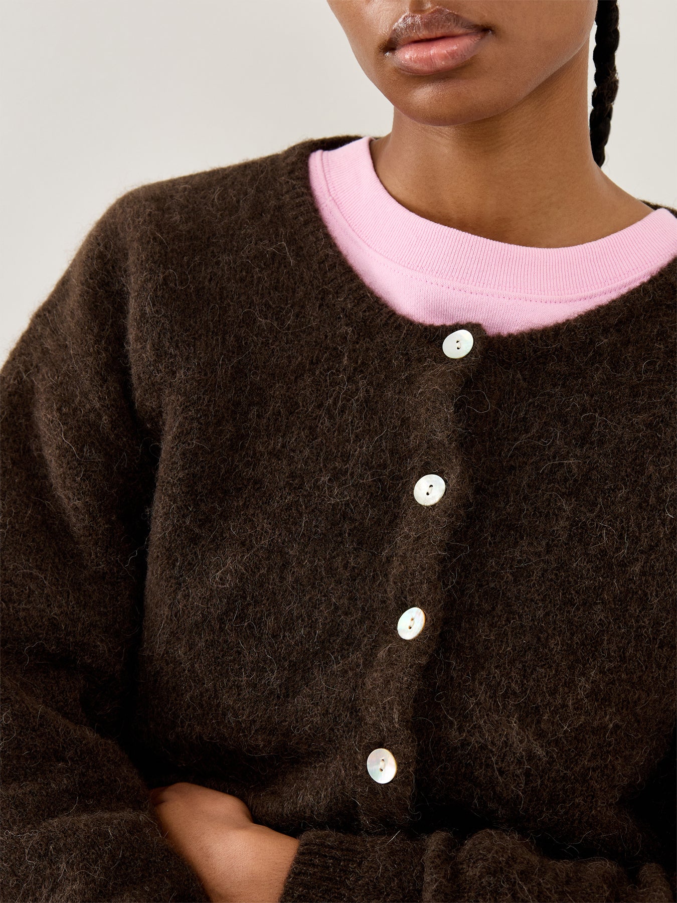 Vitow Wool Cardigan Brown - Image 3