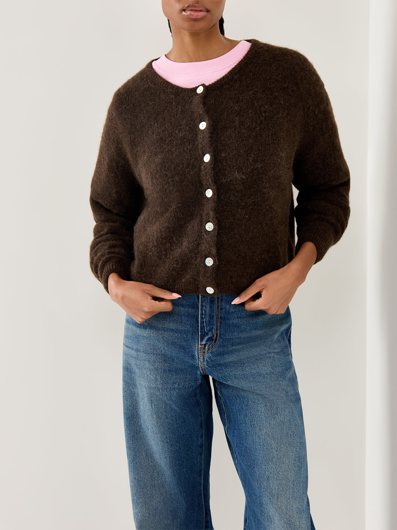 Vitow Wool Cardigan Brown - Image 4
