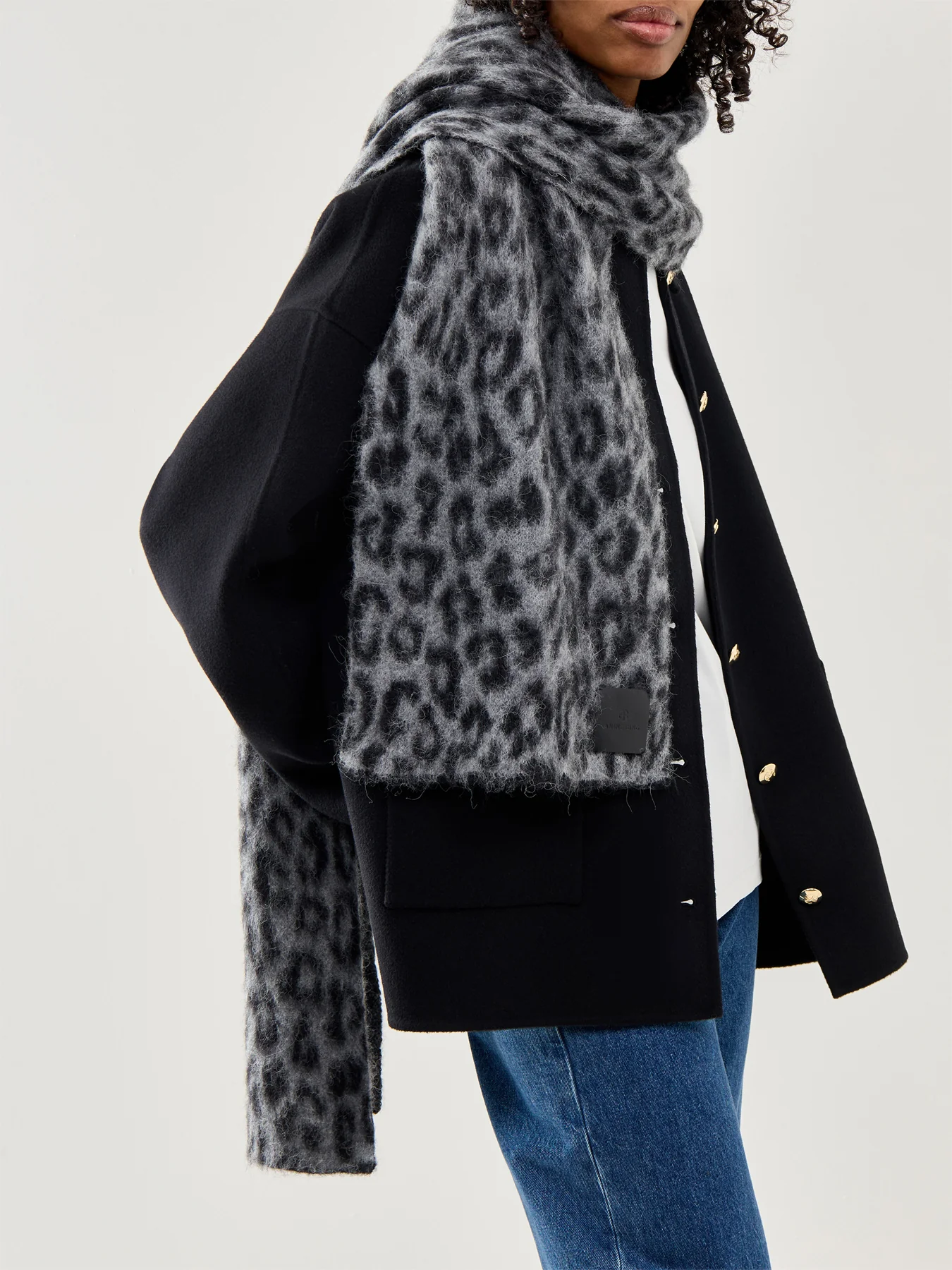 Hannah Scarf Grey Leopard - Image 2