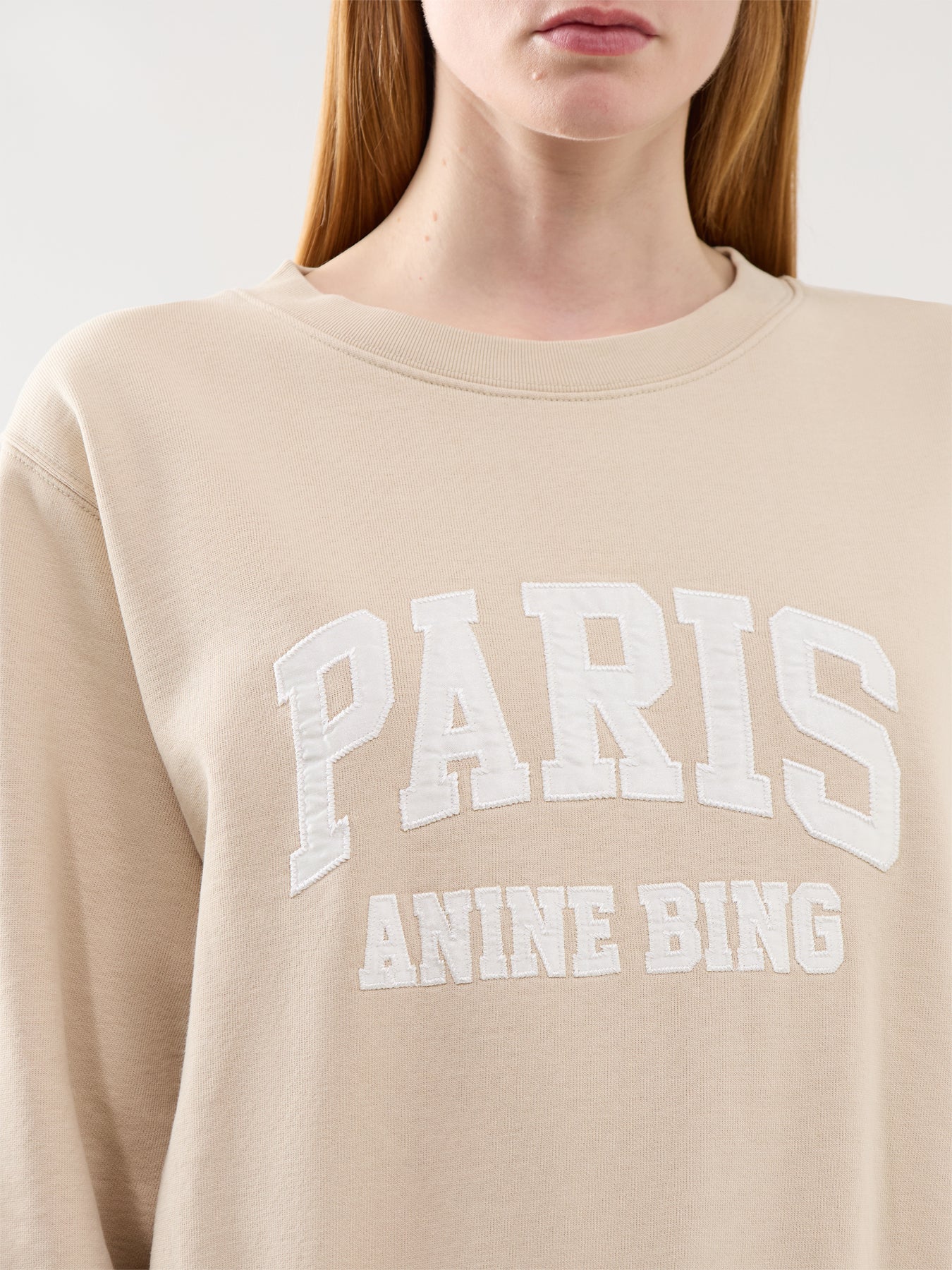 Harry Shrunken Sweatshirt Paris Beige - Image 3