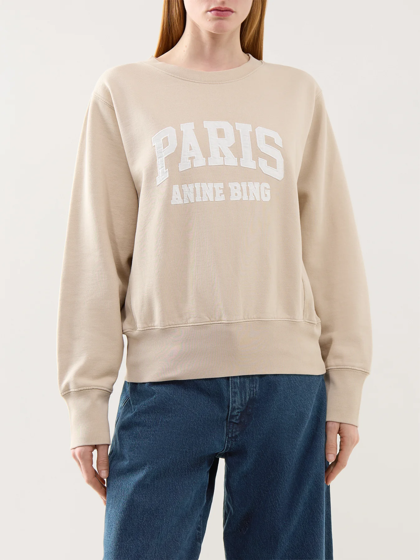 Harry Shrunken Sweatshirt Paris Beige - Image 4
