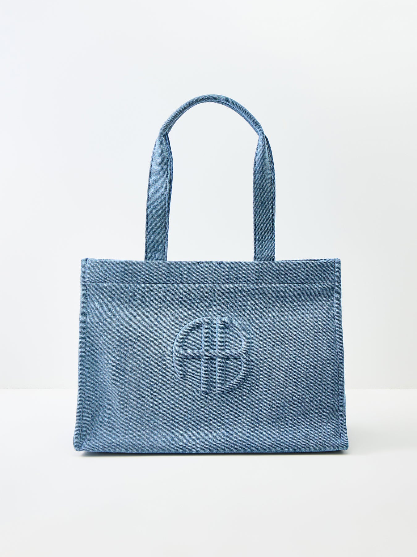 Lara Cotton Tote Bag Blue - Image 5