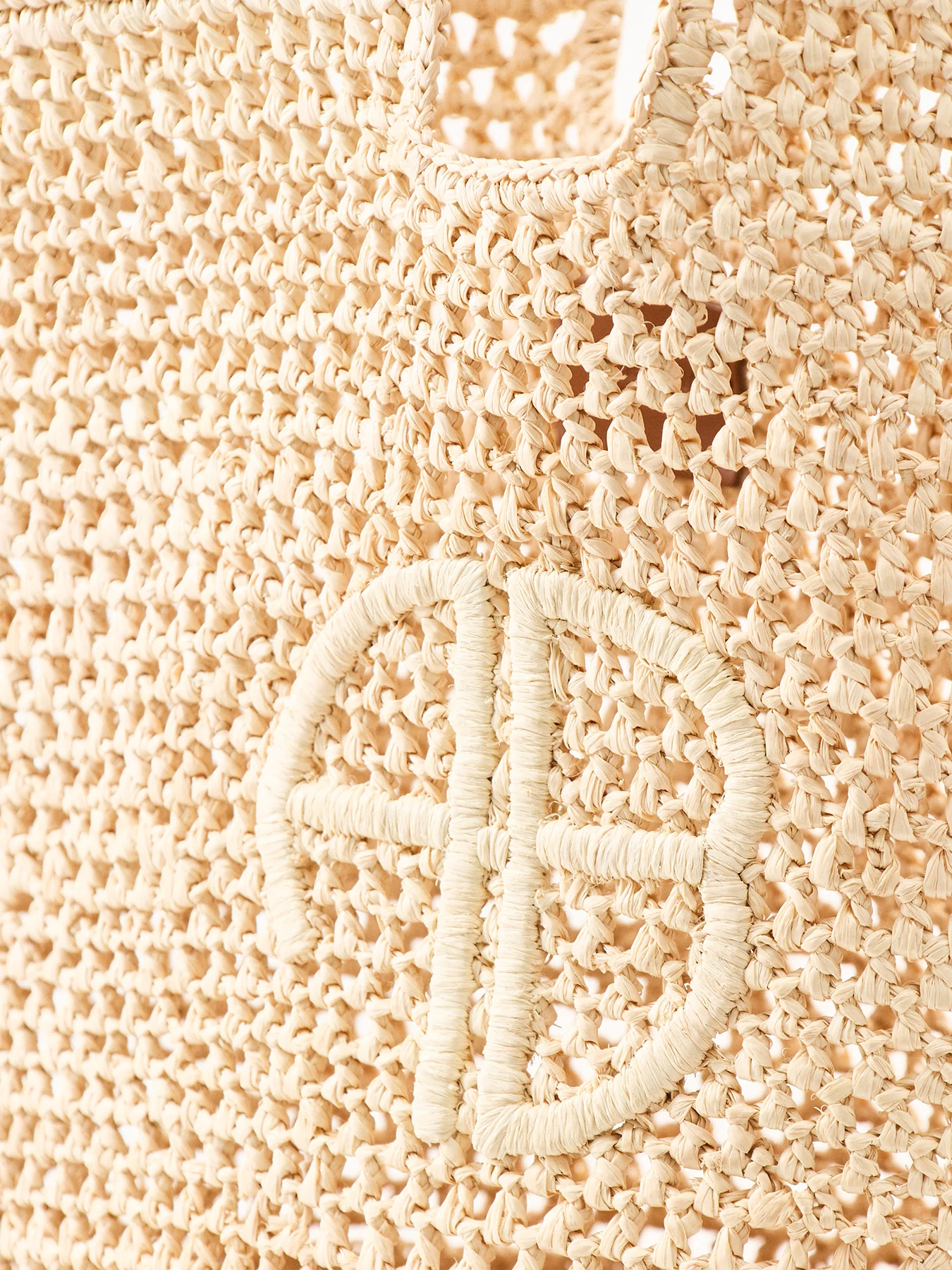 Leah Logo Hobo Bag Natural - Image 5