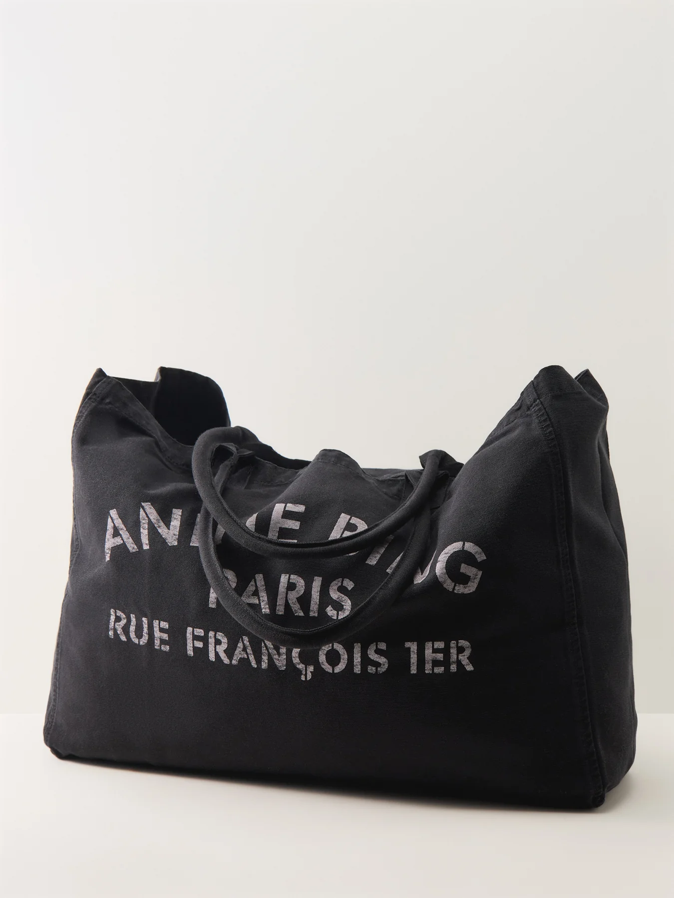 Leo Canvas Tote Bag Black - Image 5