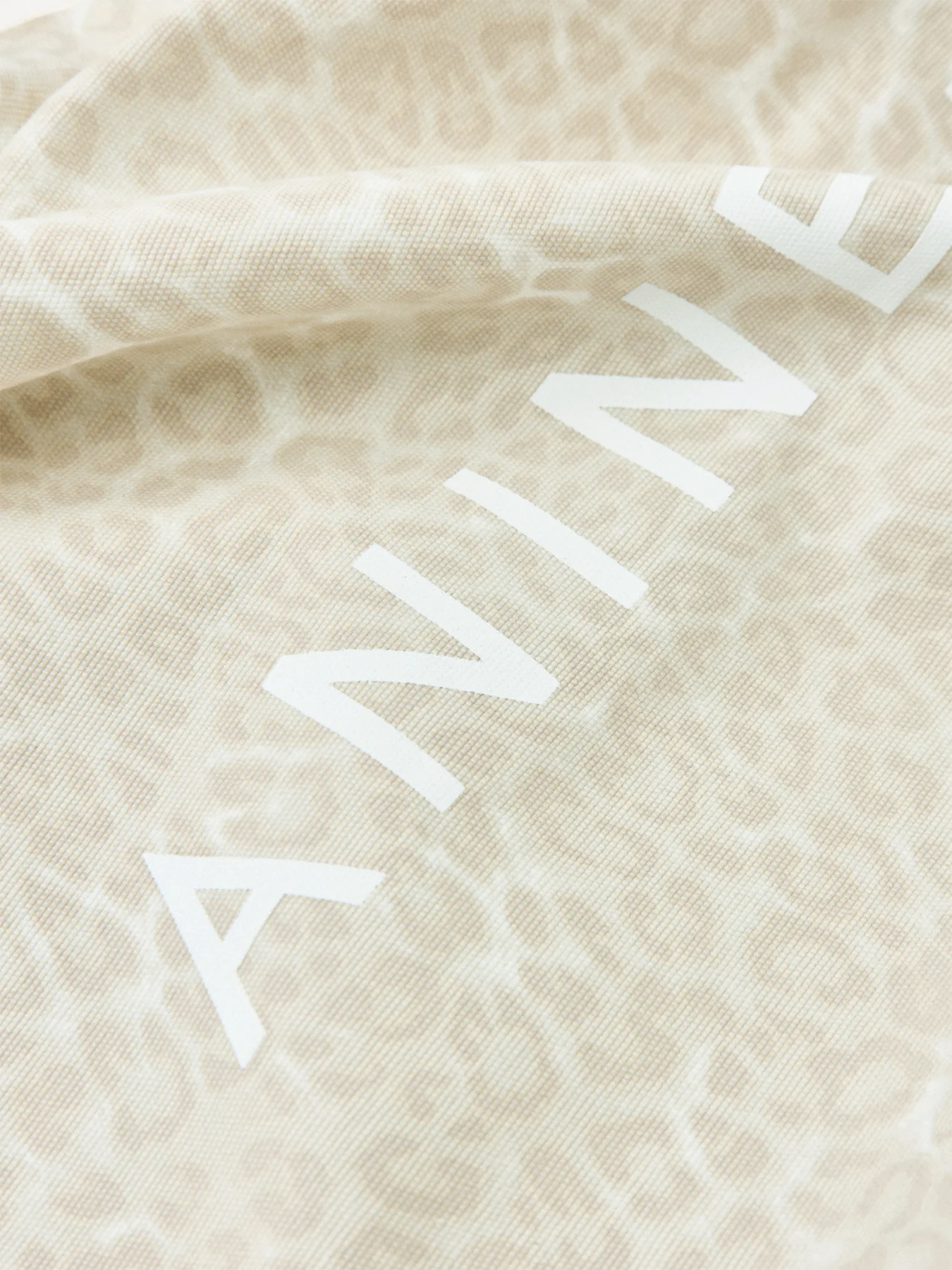 Leo Canvas Tote - Washed White Leopard - Image 4