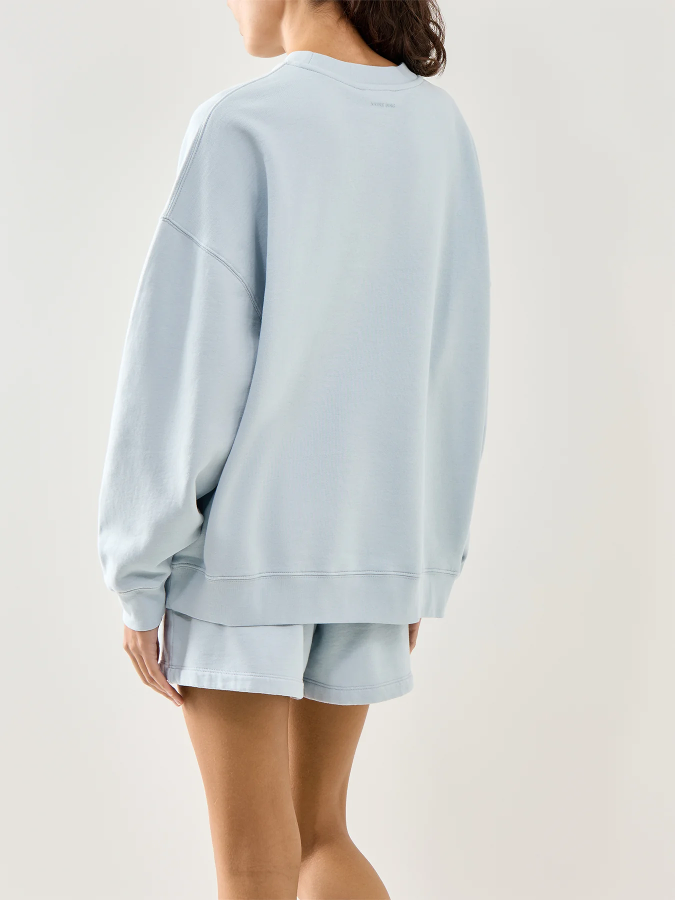 Miles Relaxed Logo Sweatshirt Blue - Image 5