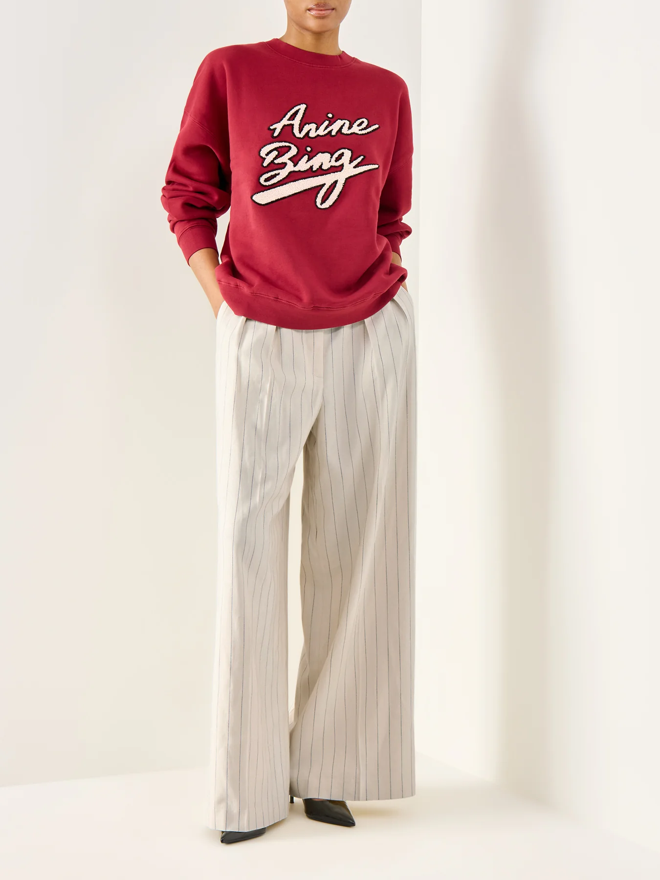 Miles Chenille Signature Sweatshirt Red - Image 2