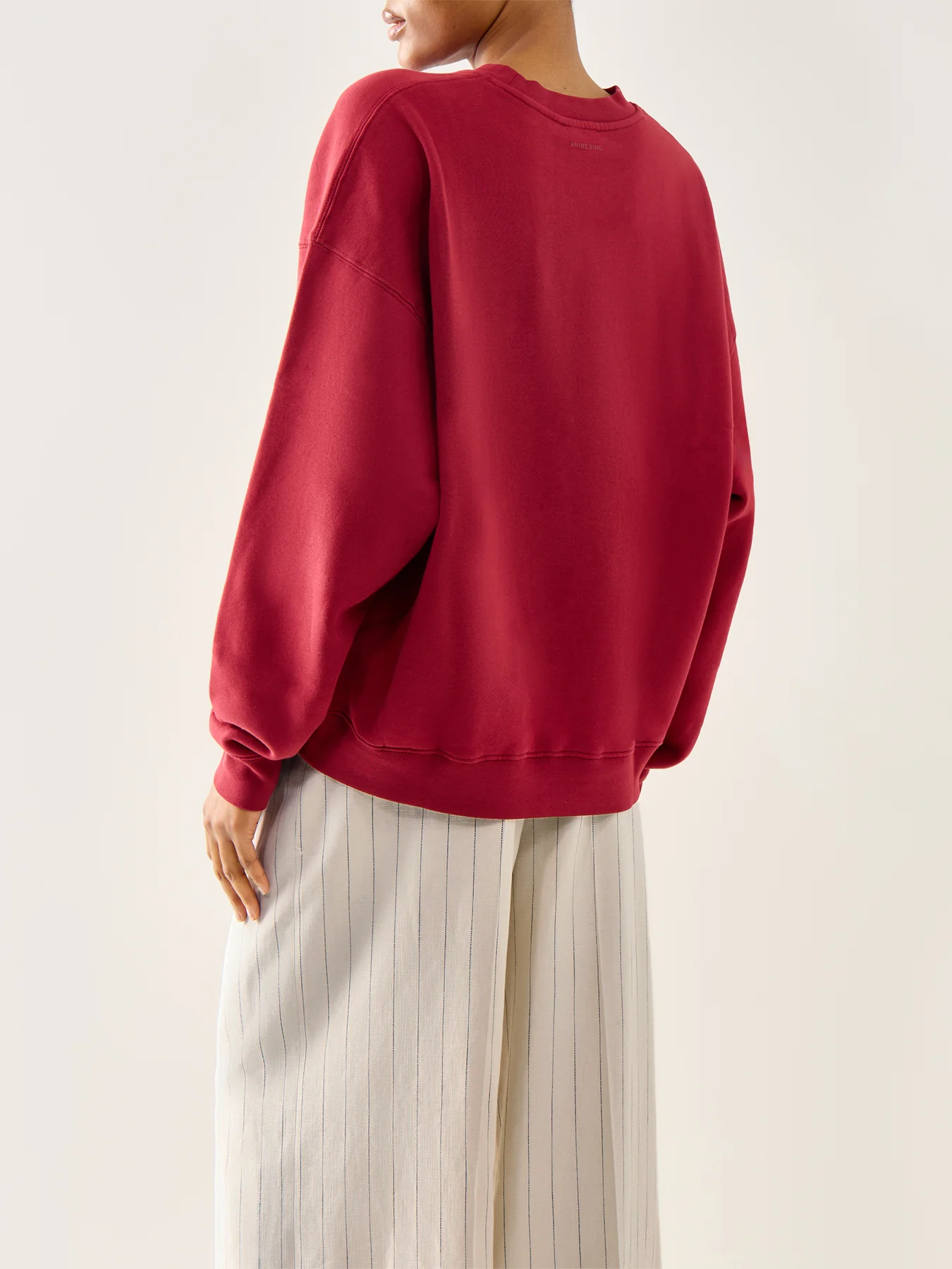 Miles Chenille Signature Sweatshirt Red - Image 5