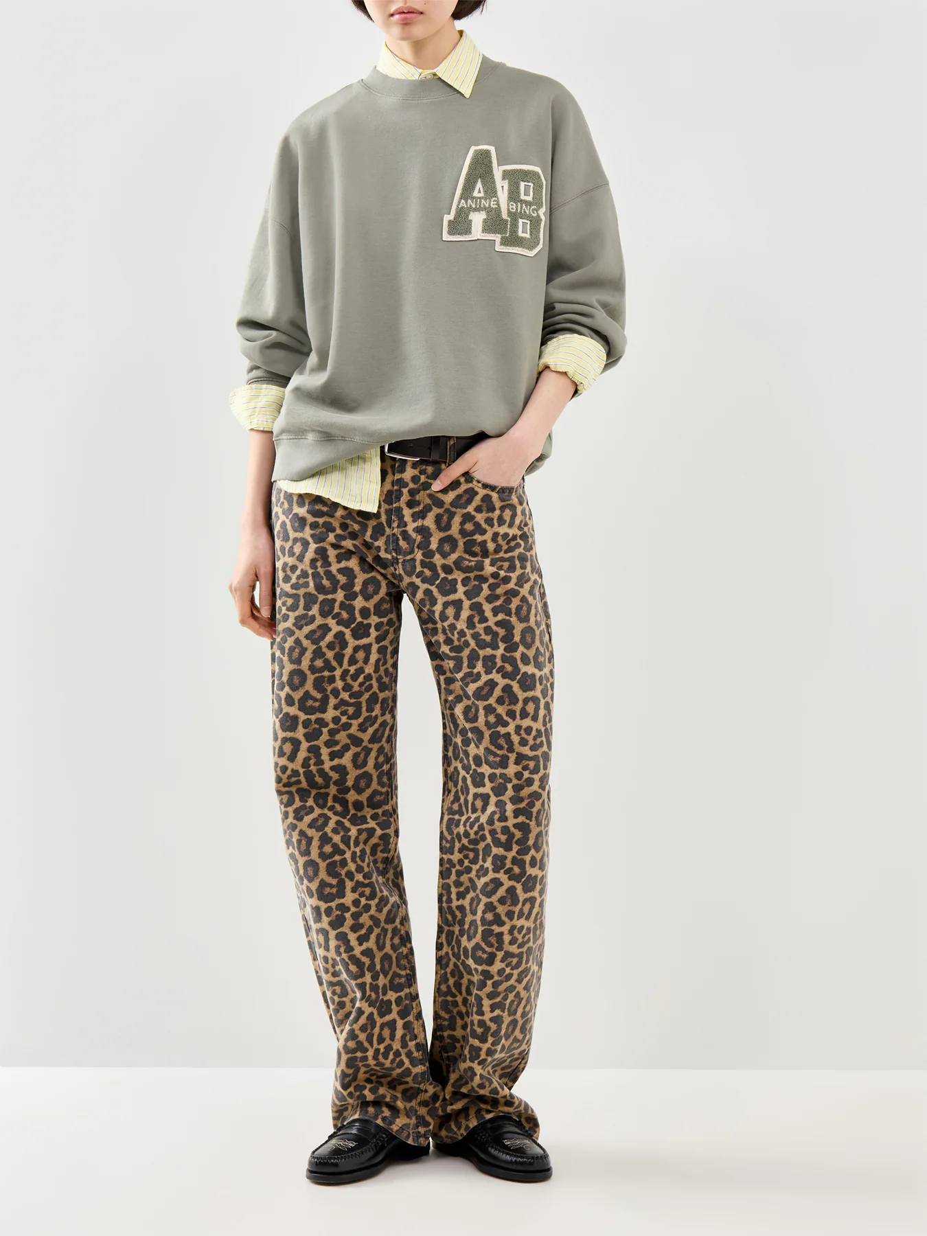 Miles Letterman Sweatshirt Grey - Image 2