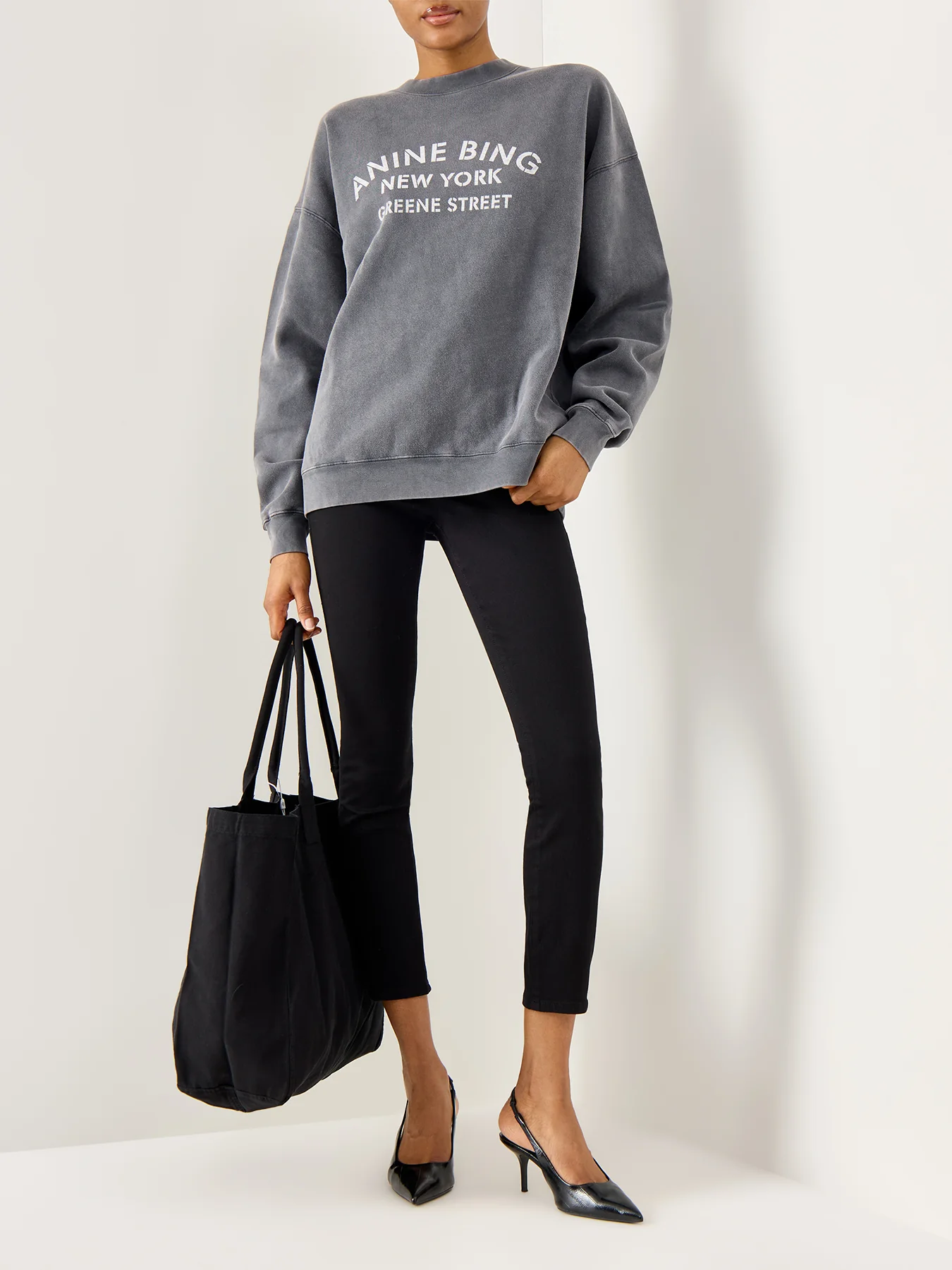 Miles Sweatshirt NY Washed Black - Image 2