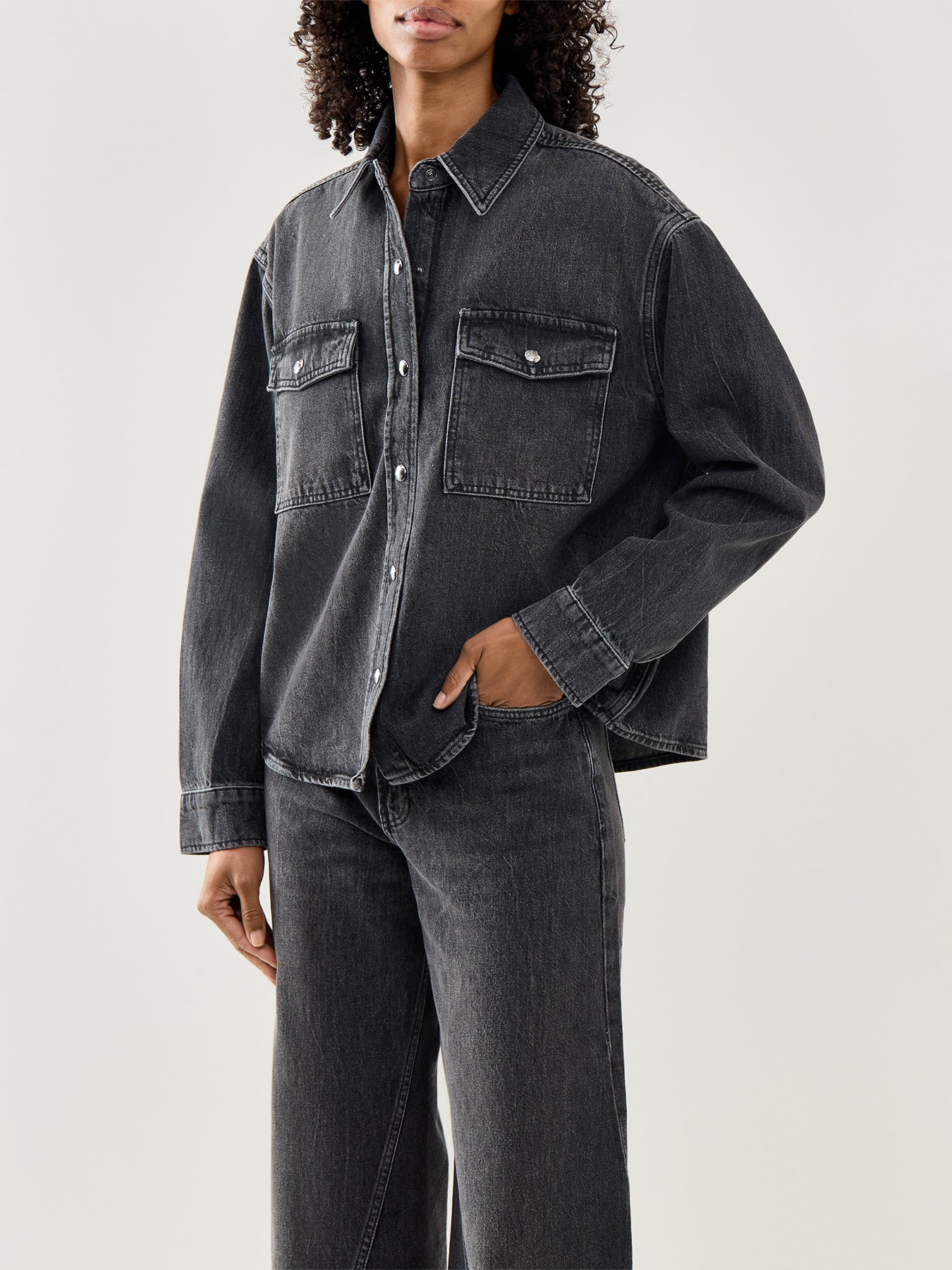 Paxton Shirt Washed Black - Image 4