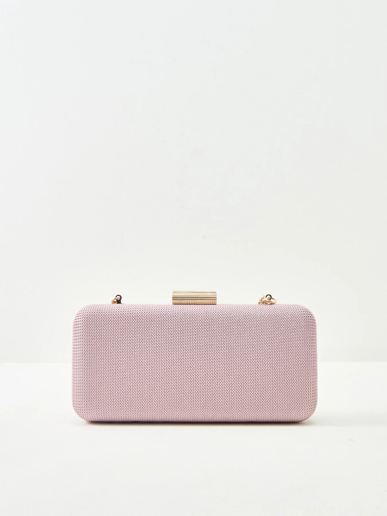 Clutch Bag with Metal Clasp Pink - Image 3