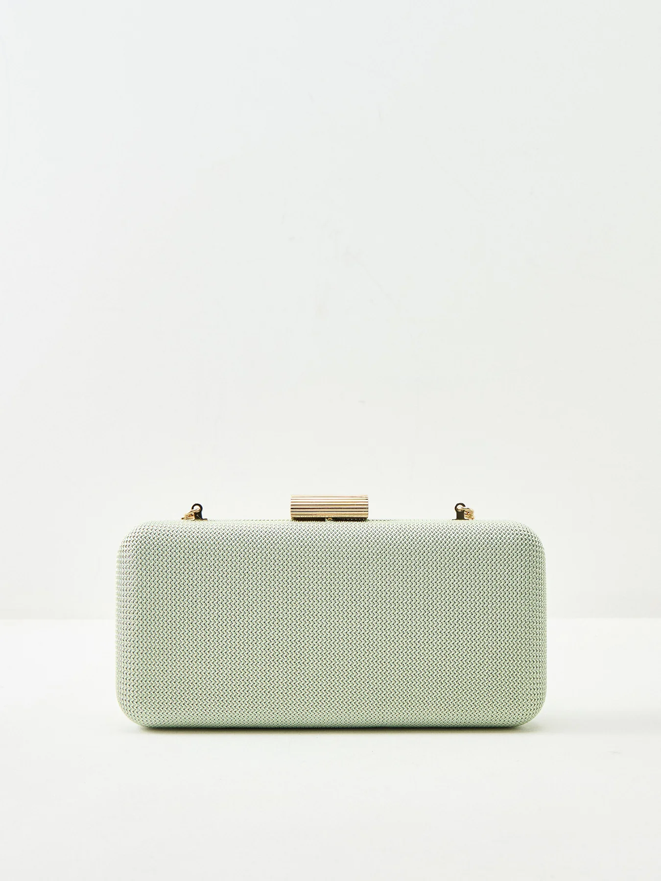 Clutch Bag with Metal Clasp Green - Image 3