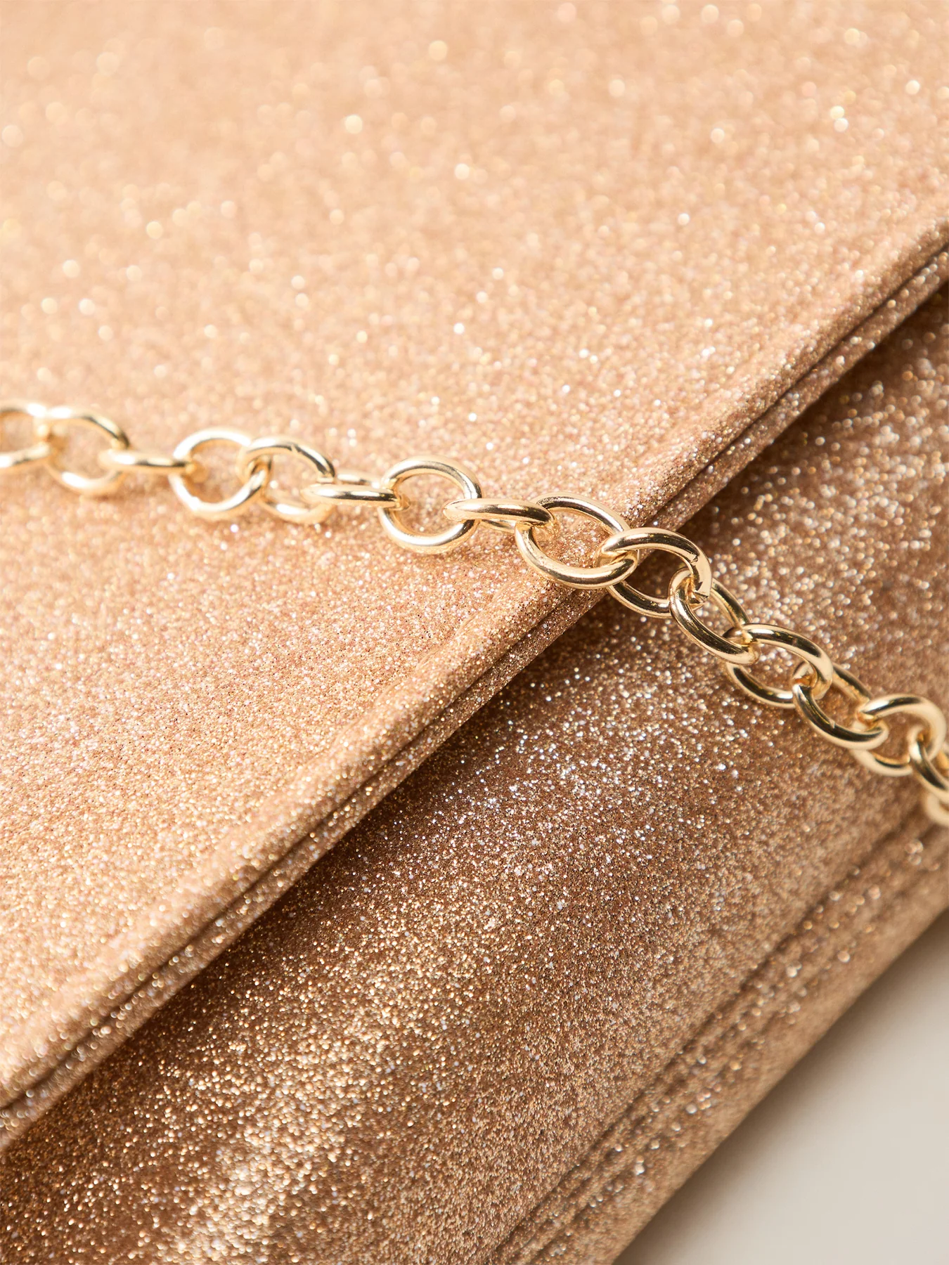 Glitter Foldover Clutch Champagne - Image 5