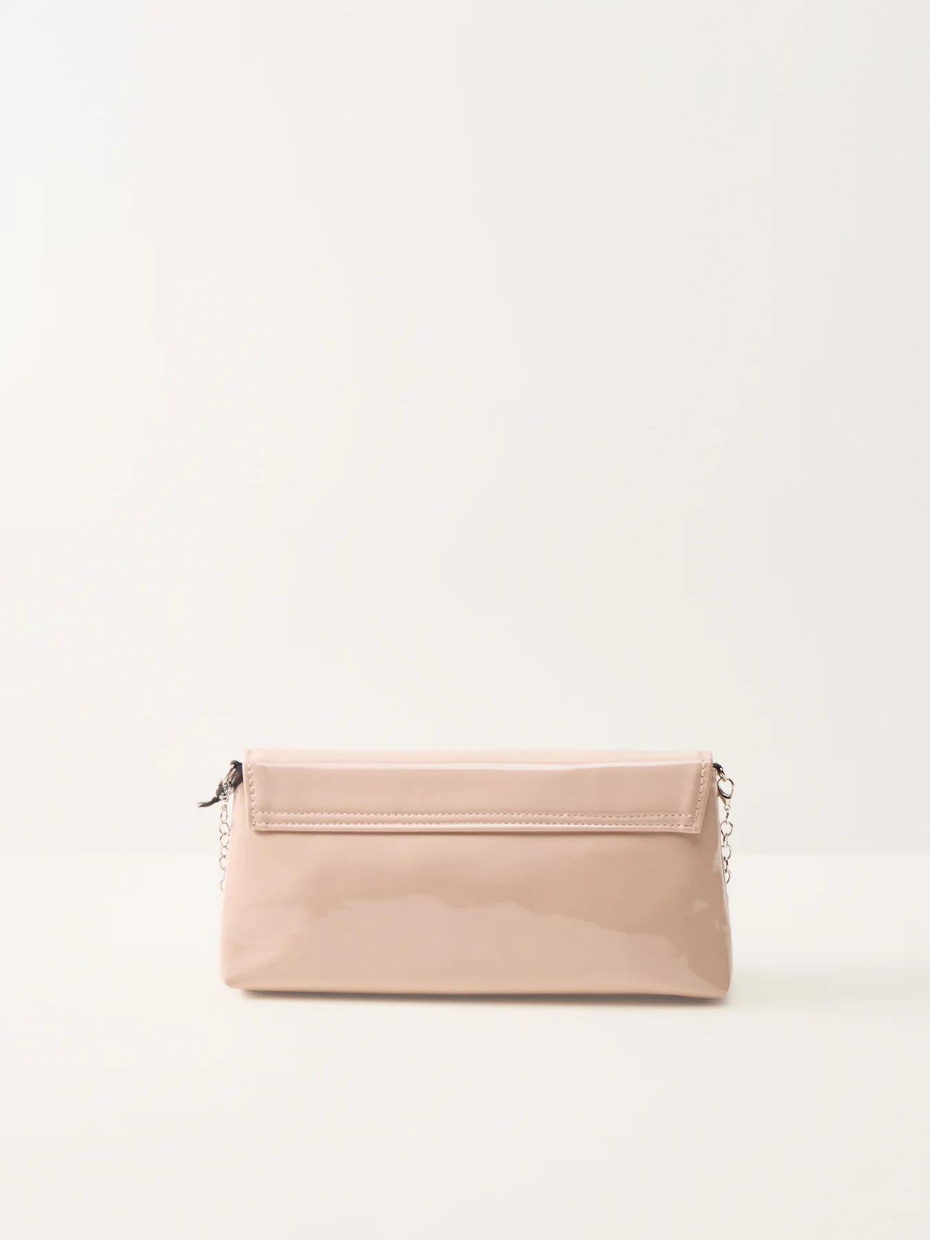 Patent Foldover Clutch Taupe - Image 3