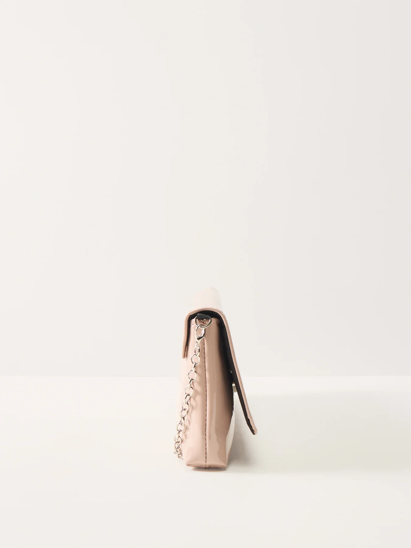 Patent Foldover Clutch Taupe - Image 4