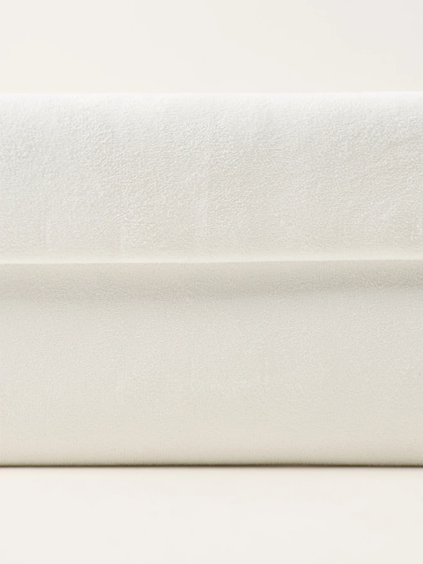 Suede Foldover Clutch Ivory - Image 5