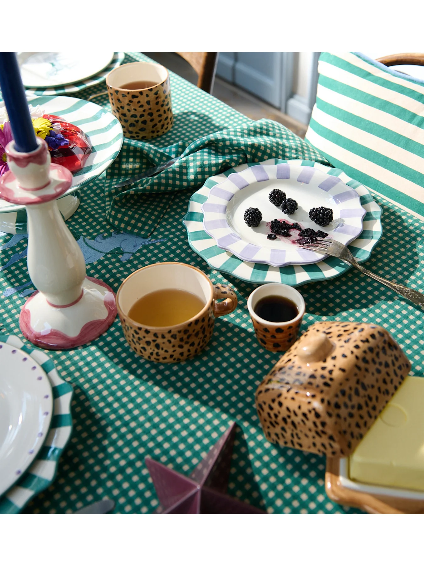 Brown Leopard Print Butter Dish - Image 5
