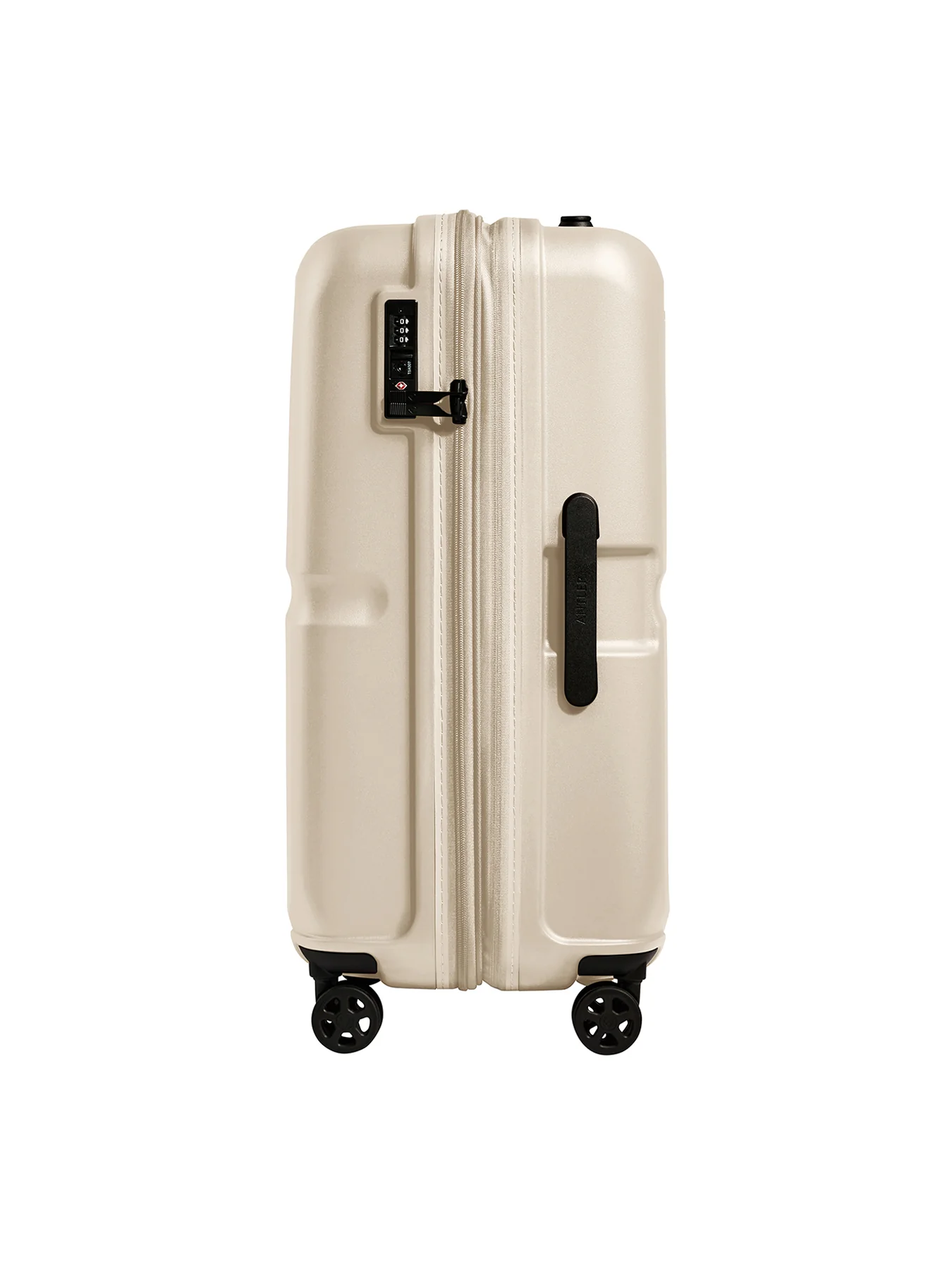 Single Stripe Medium Expandable Suitcase Neutral 68cm - Image 3