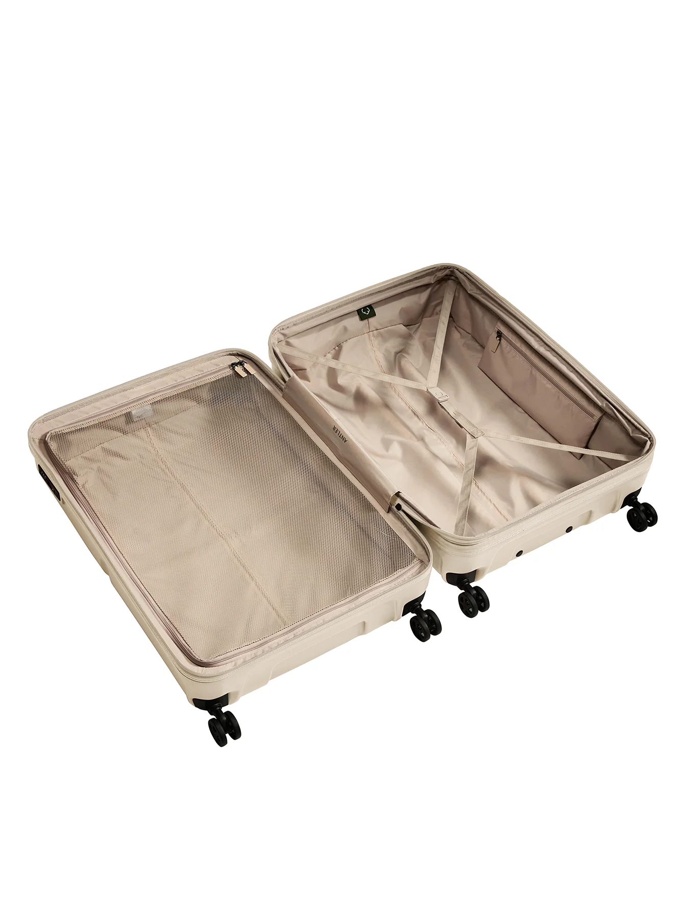 Single Stripe Large Expandable Suitcase Neutral 81cm - Image 4