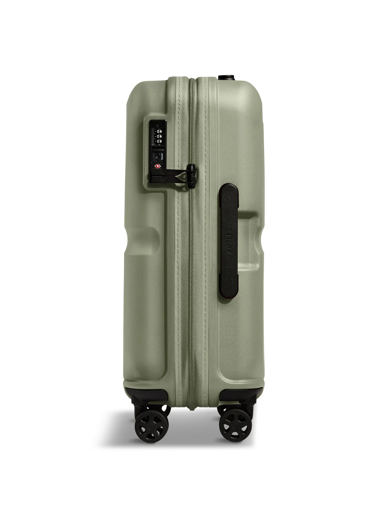 Green Single Stripe Spin Suitcase 55cm - Image 4