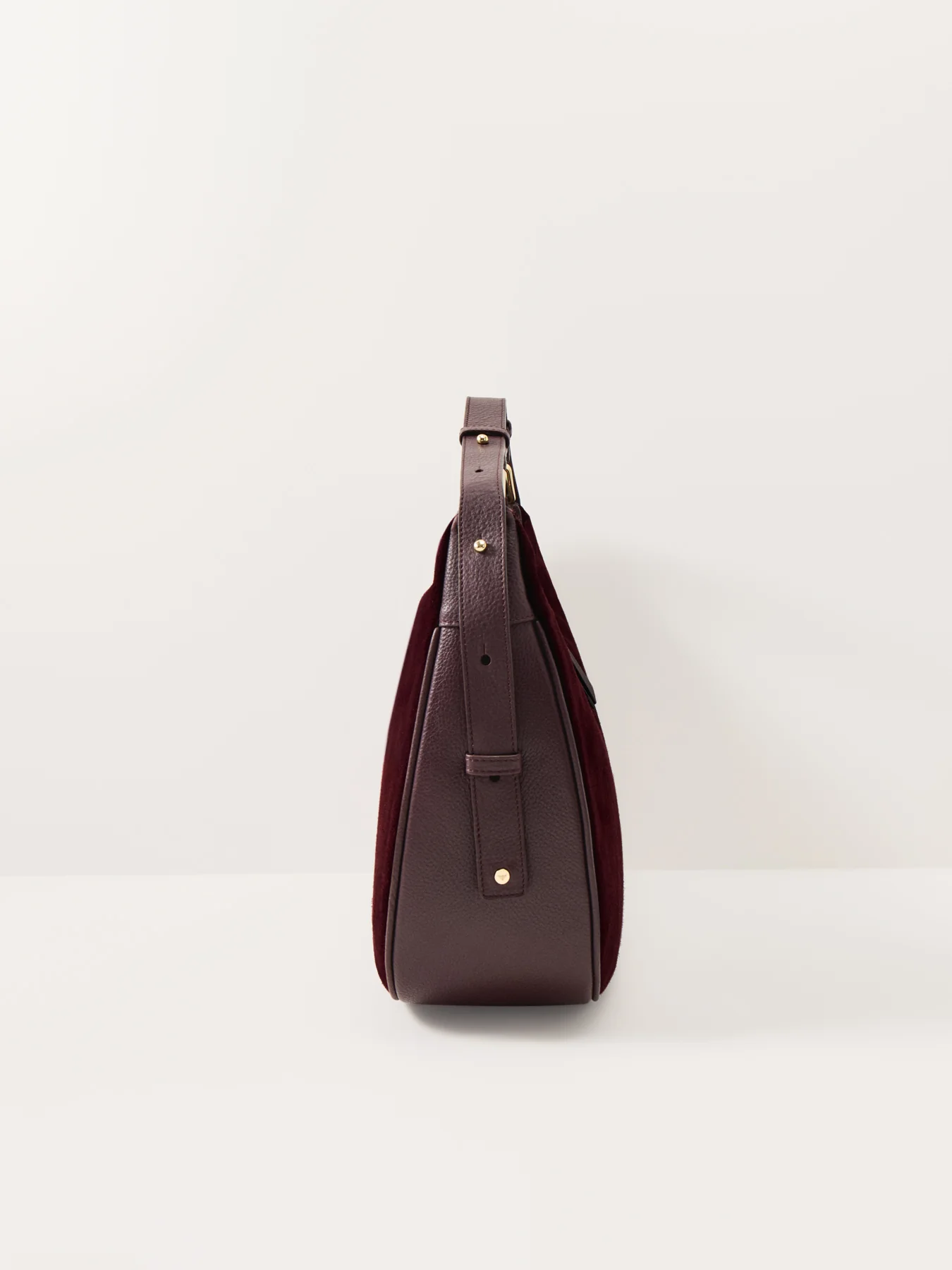 Charlie Suede Bag Burgundy - Image 4