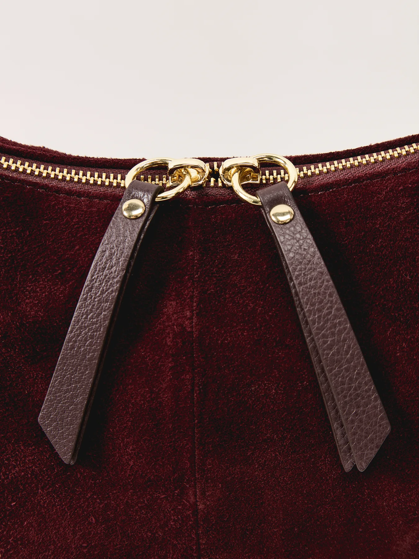 Charlie Suede Bag Burgundy - Image 5