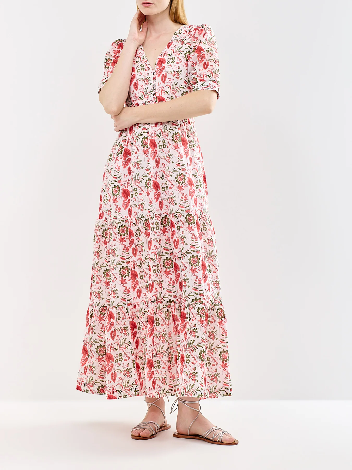 Billie Floral Midi Dress Multi - Image 4