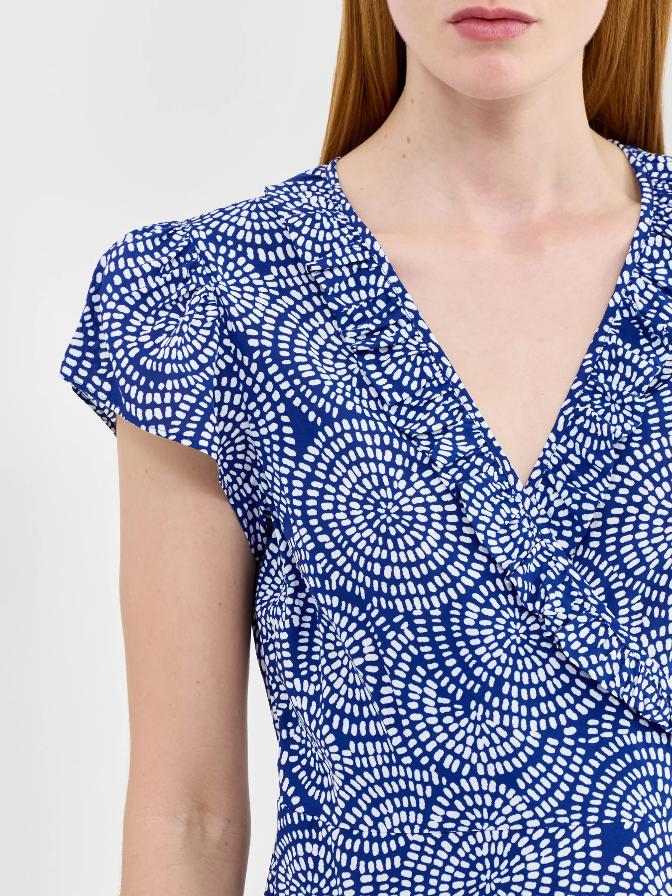 Demi EcoVero Wrap Midi Dress Navy - Image 3
