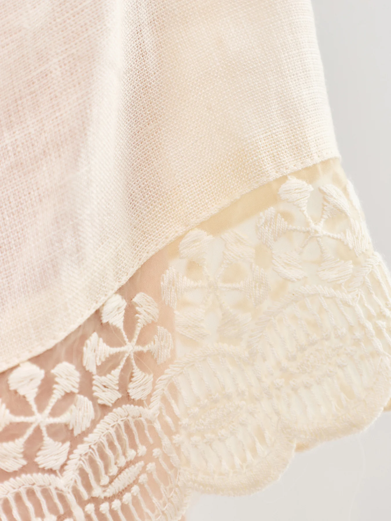 Linen Lace Top Cream - Image 3