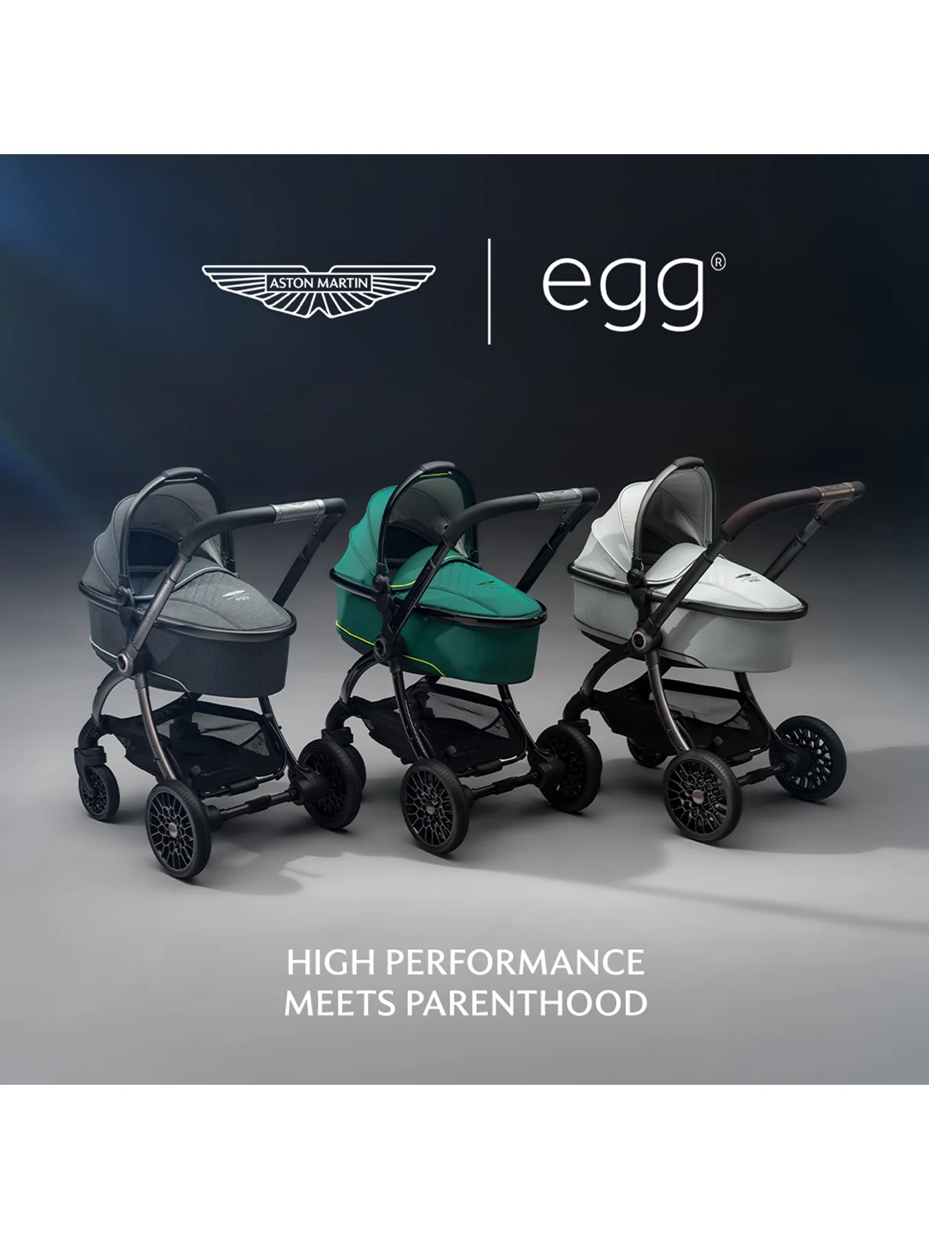 Luxury Egg3 x Aston Martin Stroller & Carrycot Set in Classic Grey – Limited Edition - Image 3
